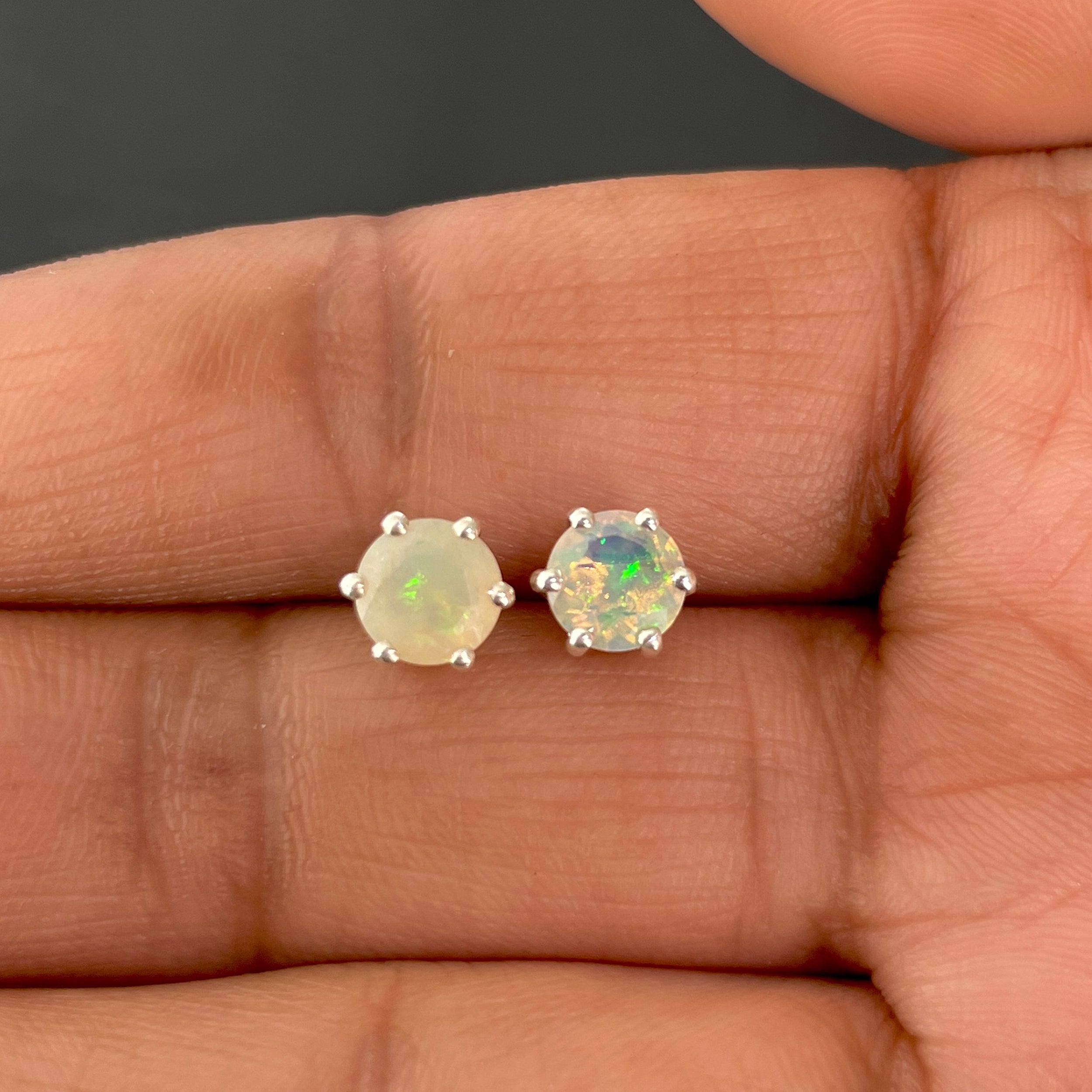 Opal Stud Earrings-(OPL-SE-1024.)