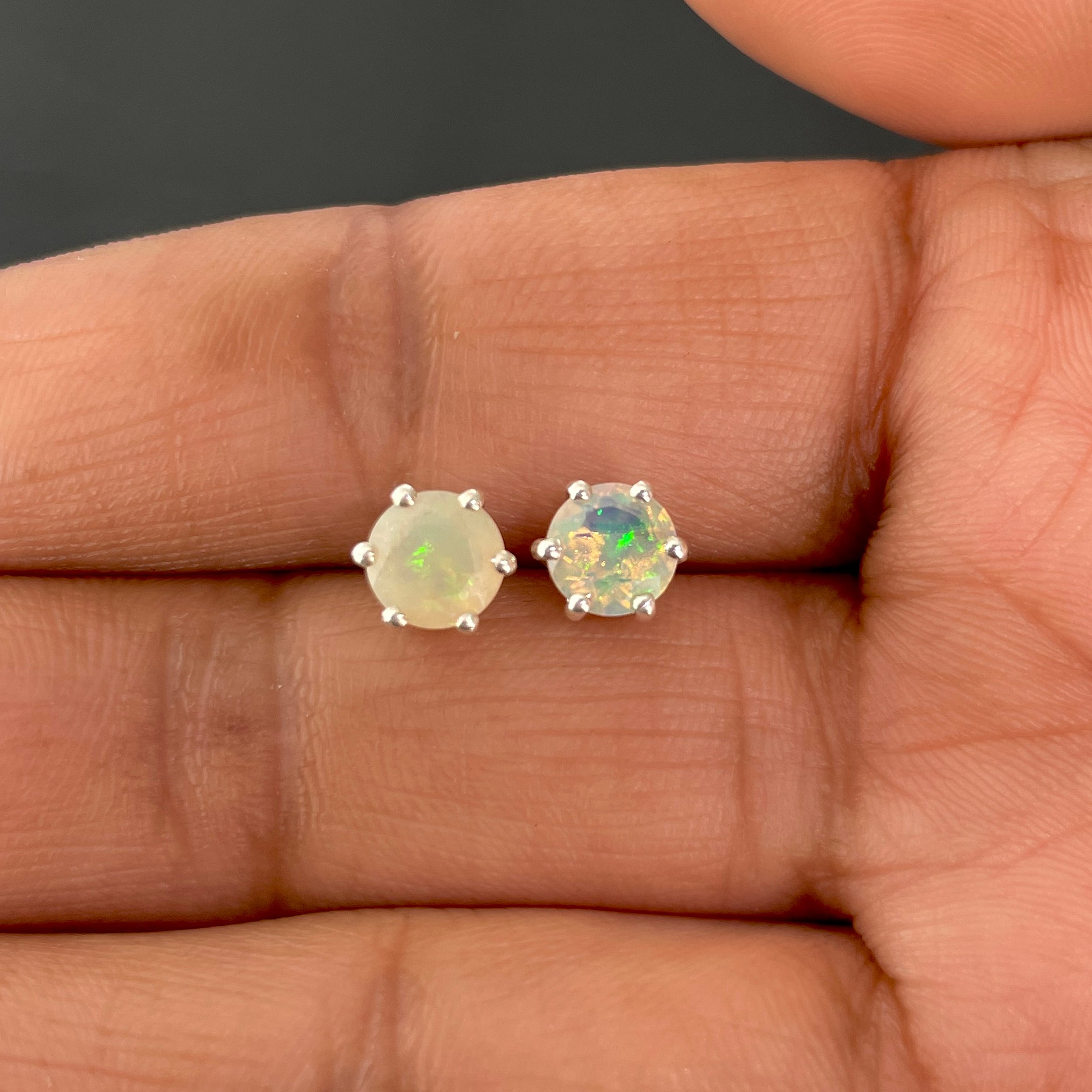 Opal Stud Earring-(OPL-SE-1024.)