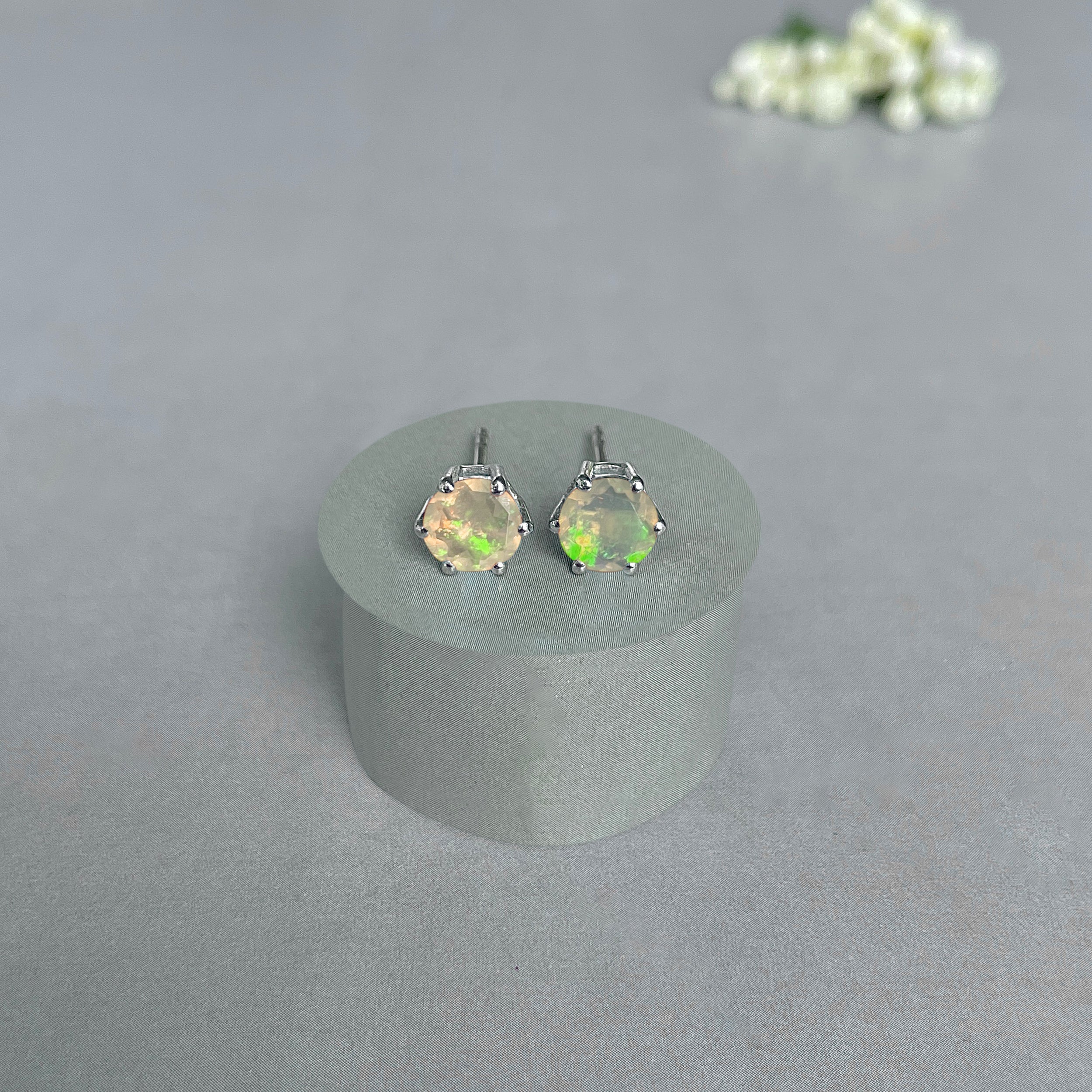 Opal Stud Earrings-(OPL-SE-1024.)