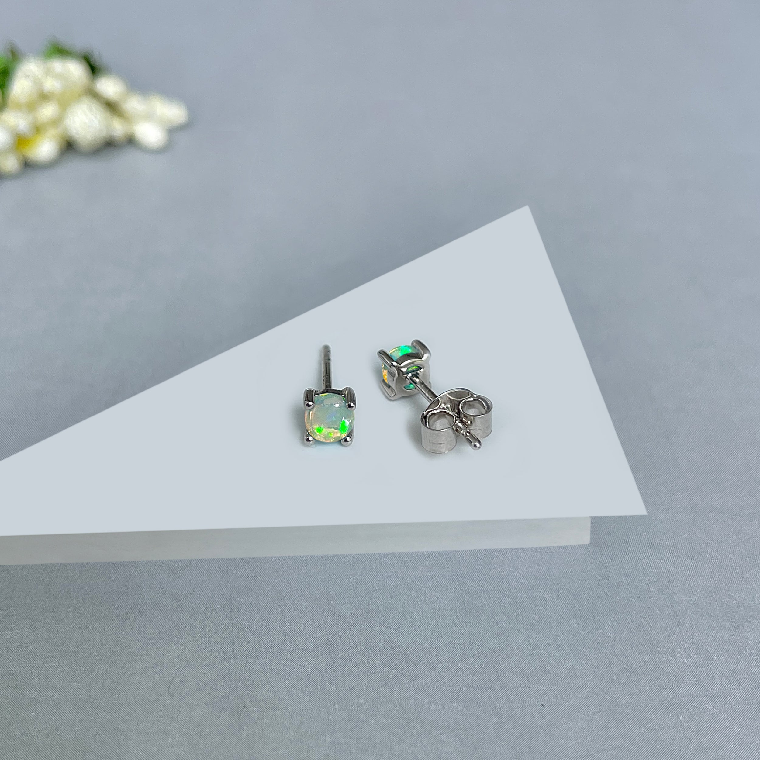 Opal Stud Earrings-(OPL-SE-1068.)