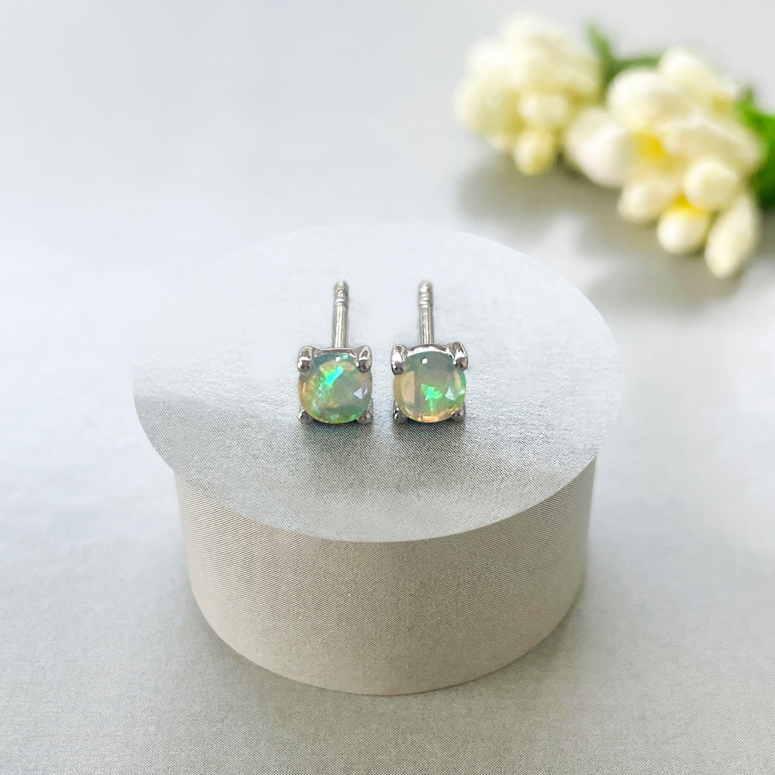 Opal Stud Earring-(OPL-SE-1068.)