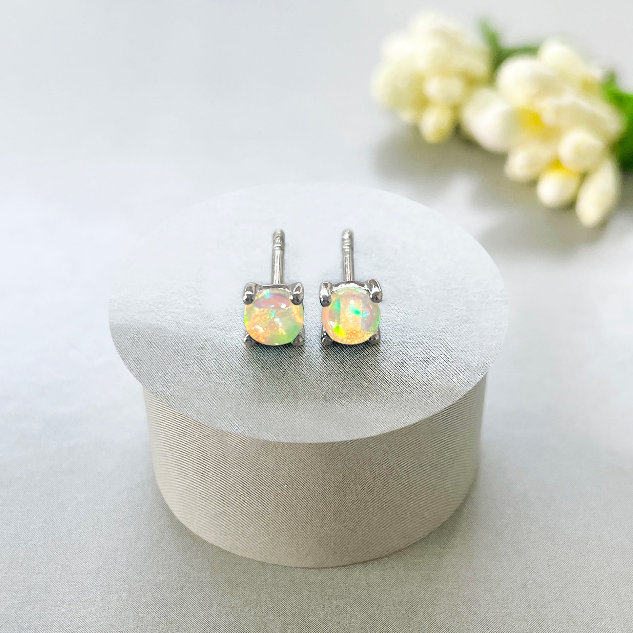 Opal Stud Earring-(OPL-SE-1068.)