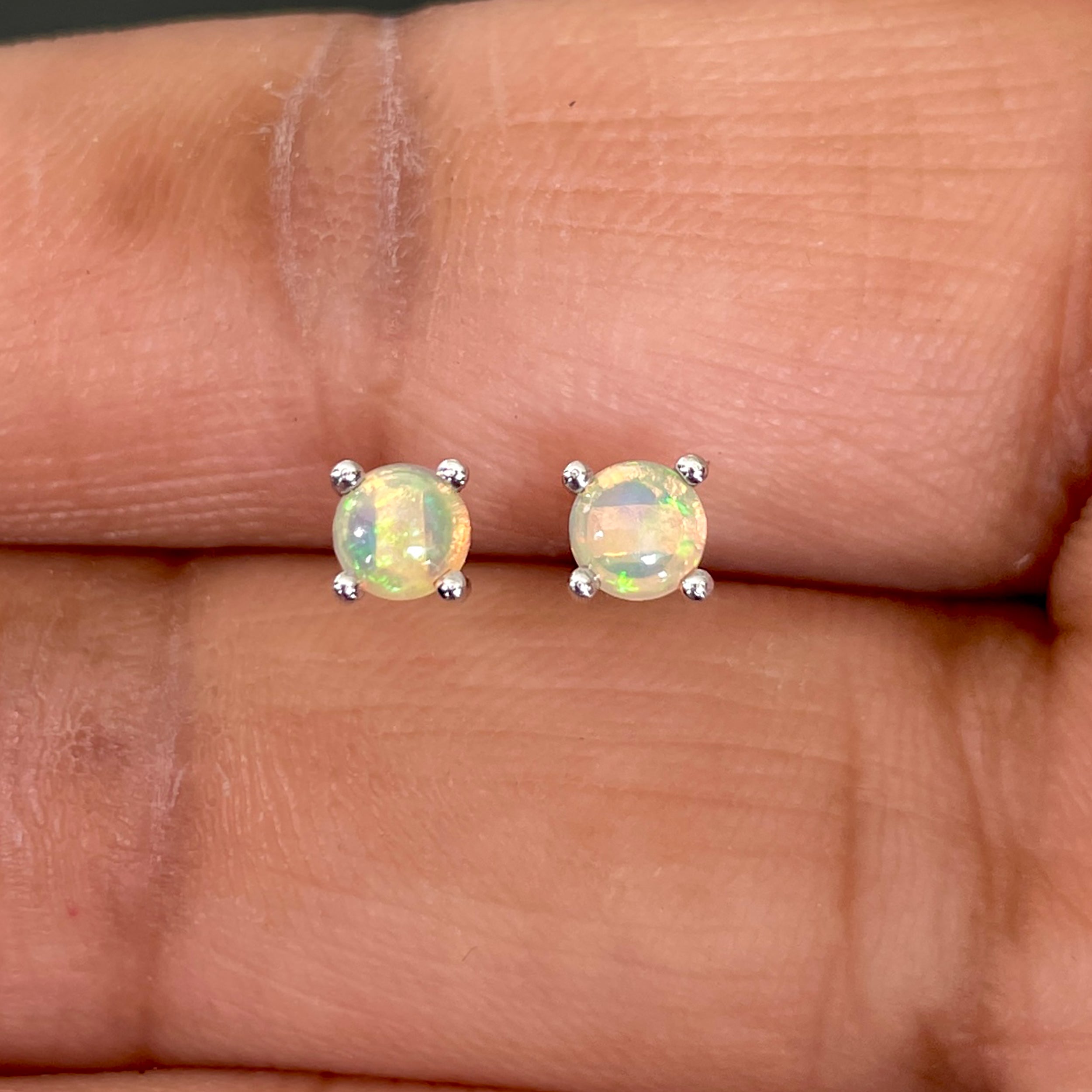 Opal Stud Earring-(OPL-SE-1068.)