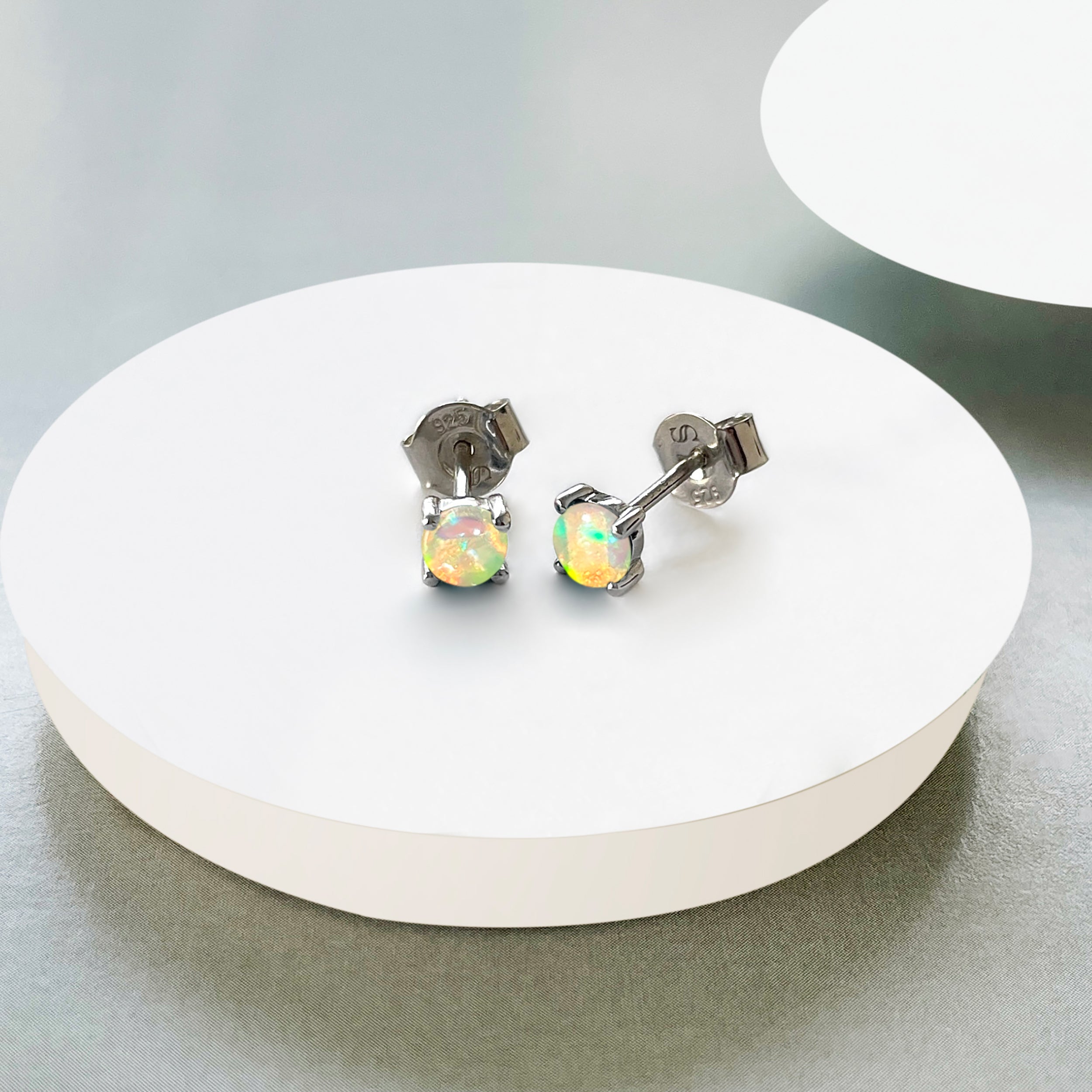 Opal Stud Earring-(OPL-SE-1068.)