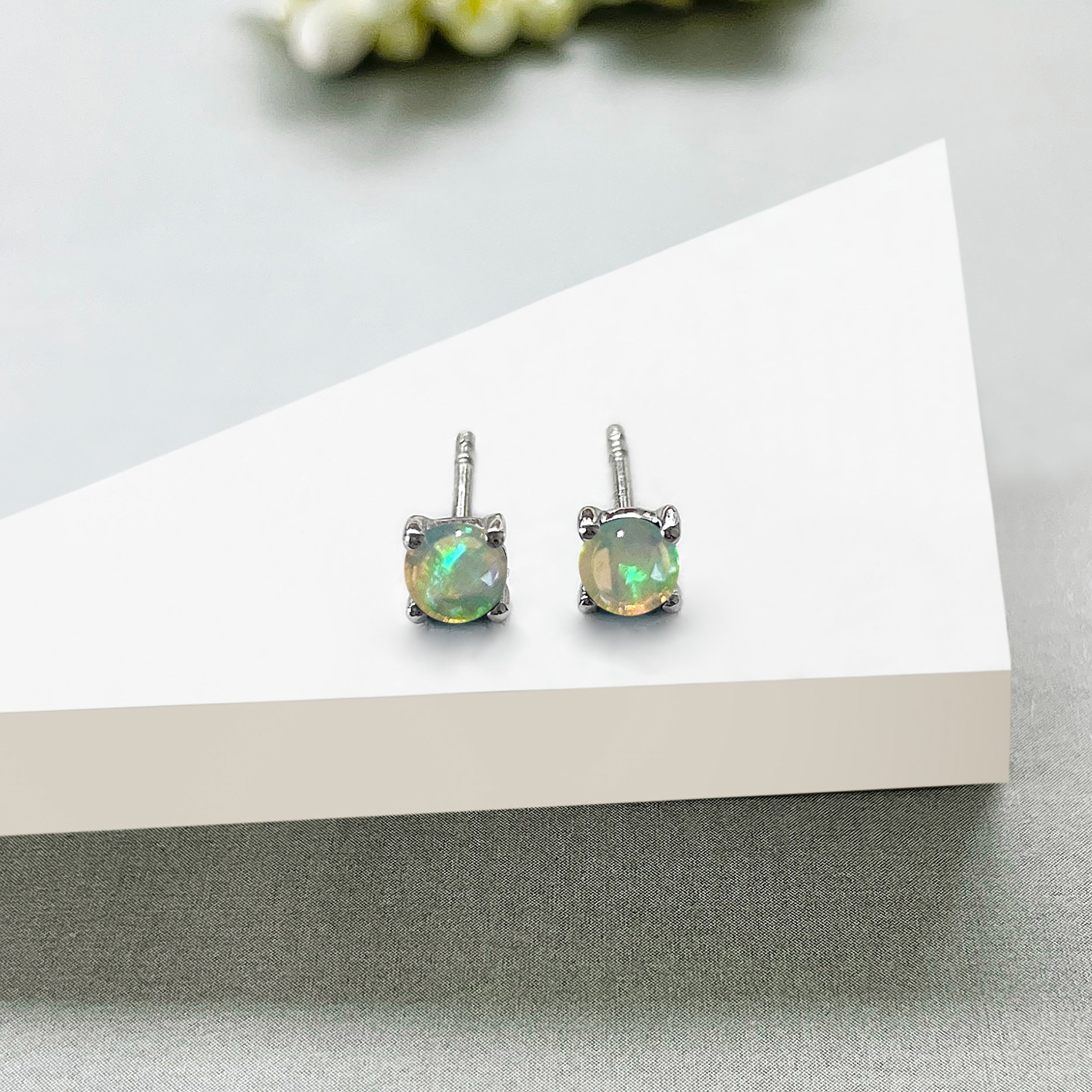 Opal Stud Earring-(OPL-SE-1068.)