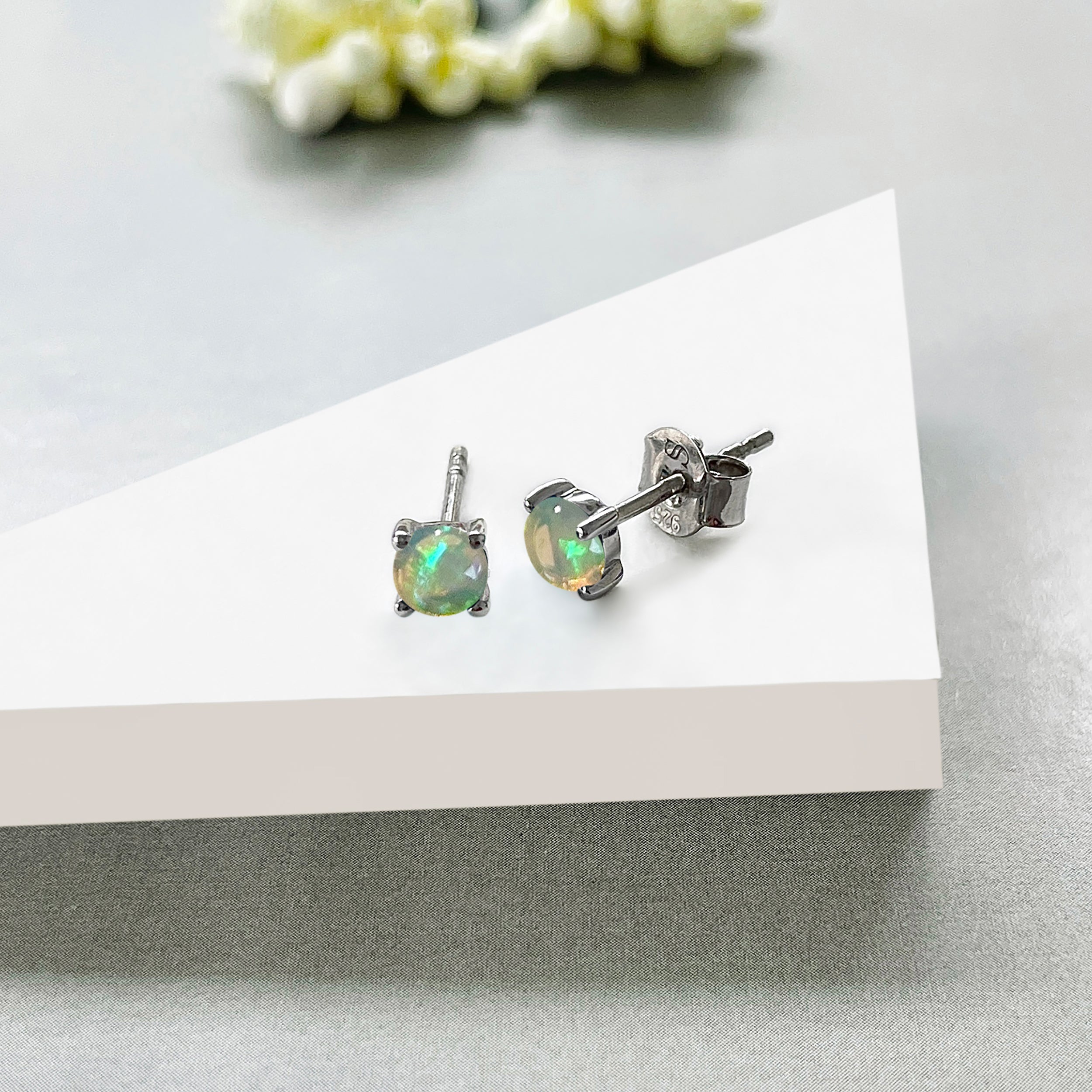 Opal Stud Earring-(OPL-SE-1068.)