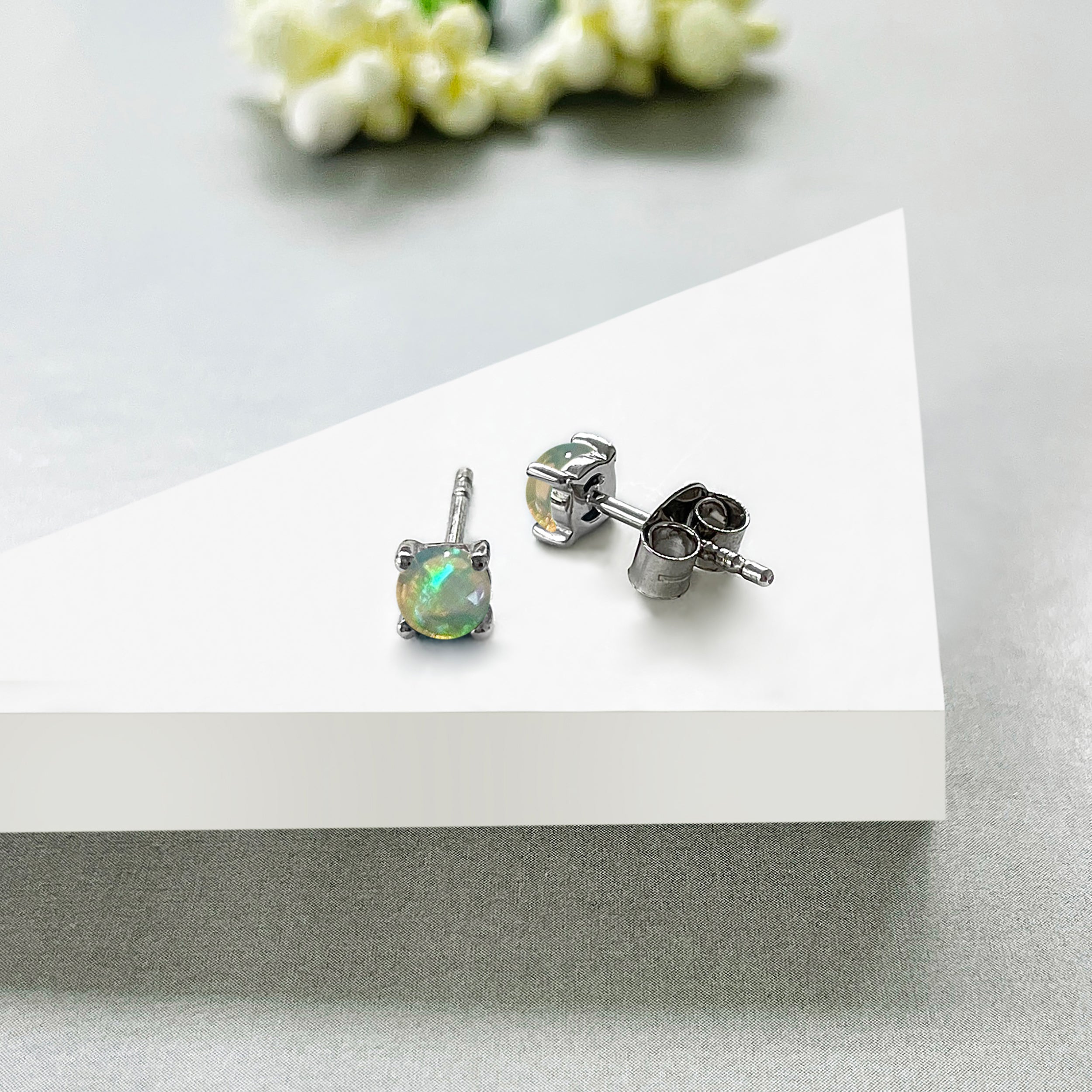 Opal Stud Earring-(OPL-SE-1068.)