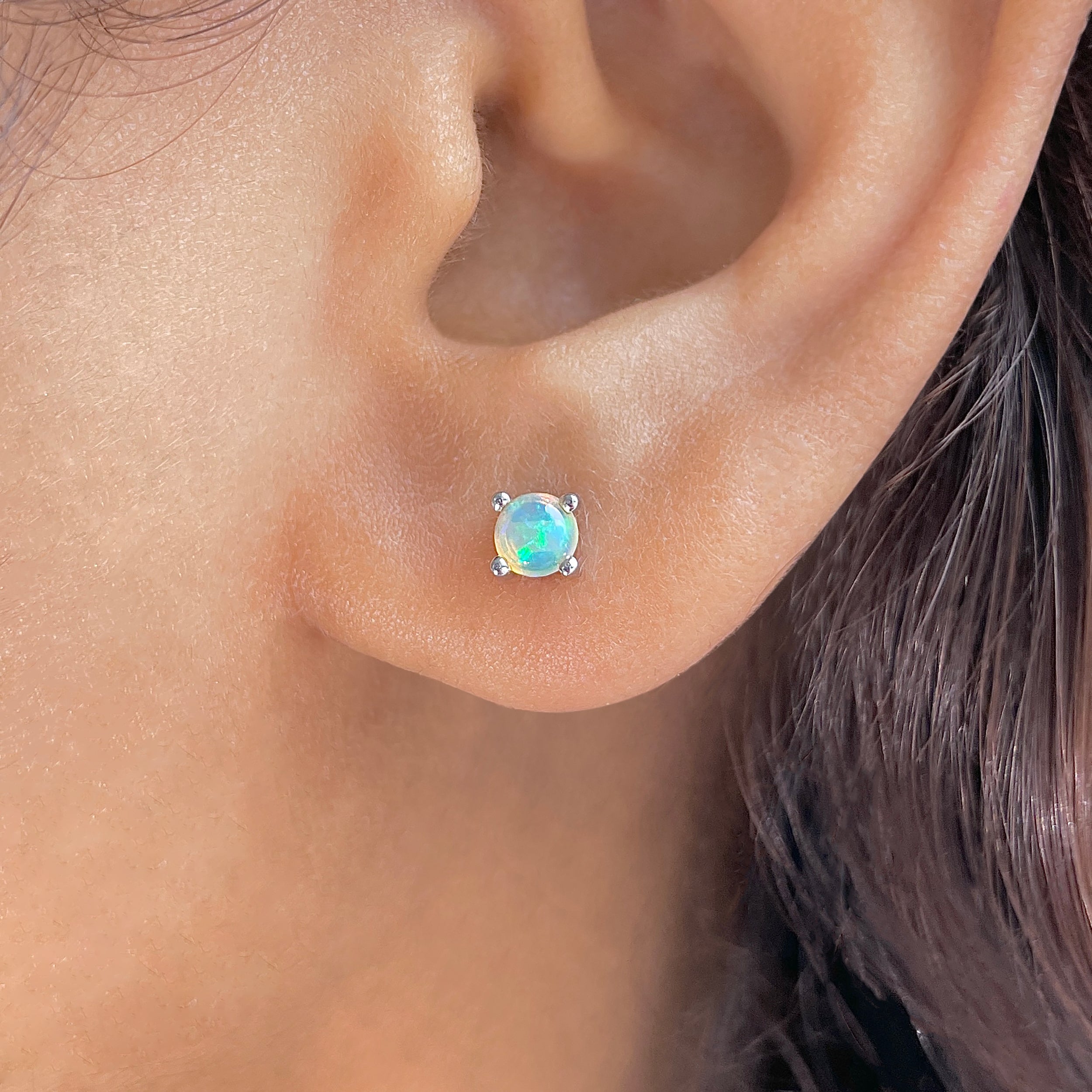 Opal Stud Earring-(OPL-SE-1068.)