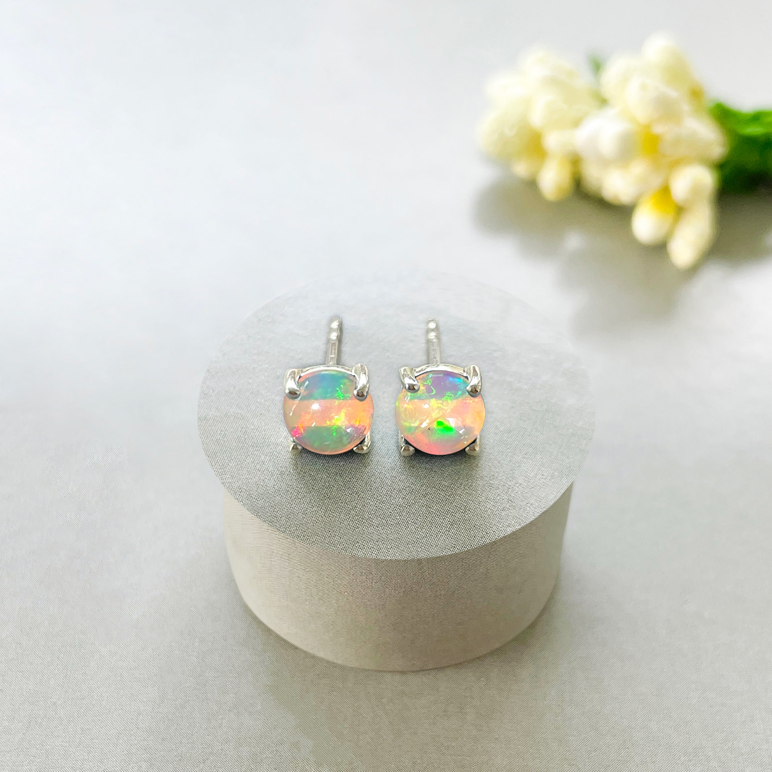 Opal Stud Earring-(OPL-SE-1069.)