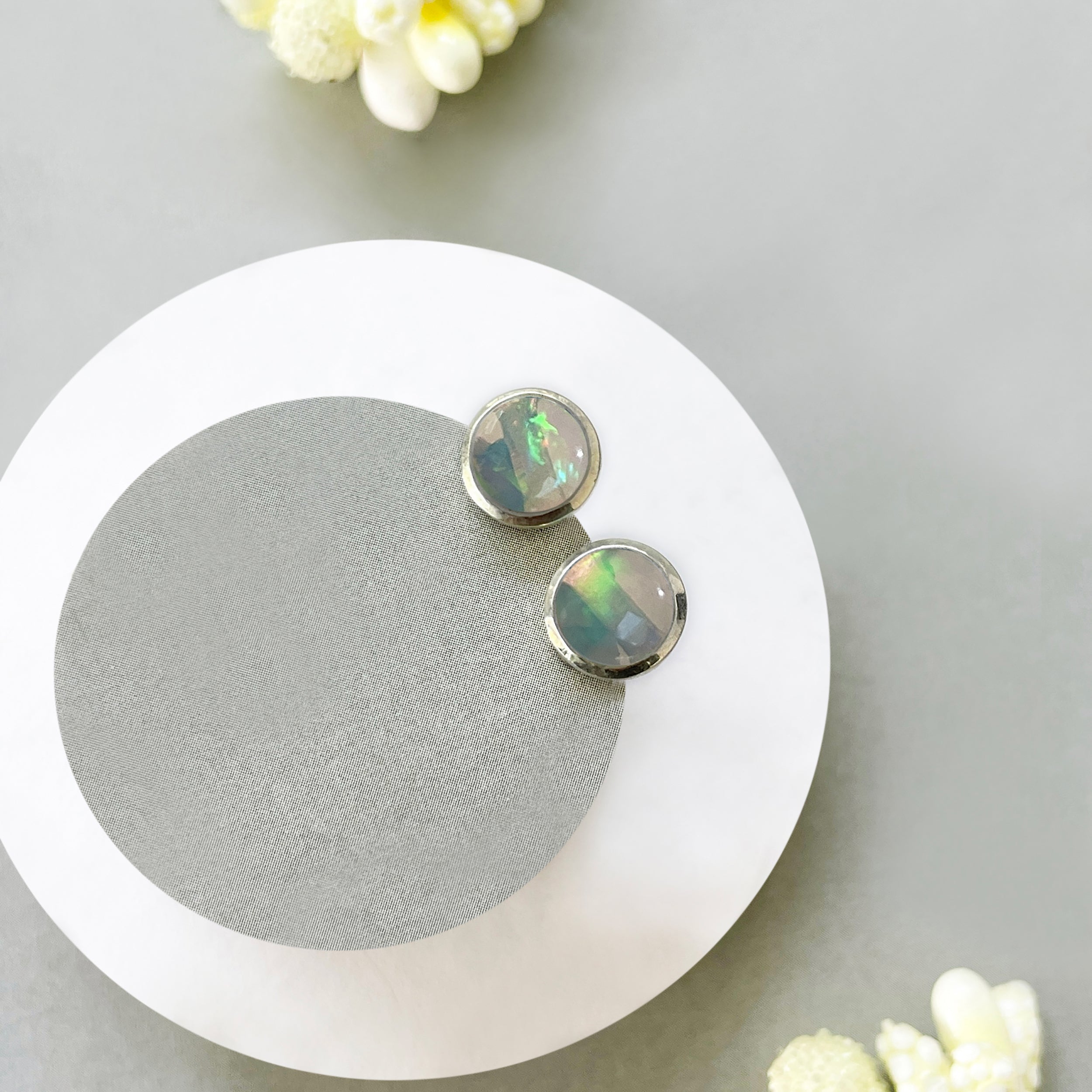 Opal Stud Earring-(OPL-SE-1073.)