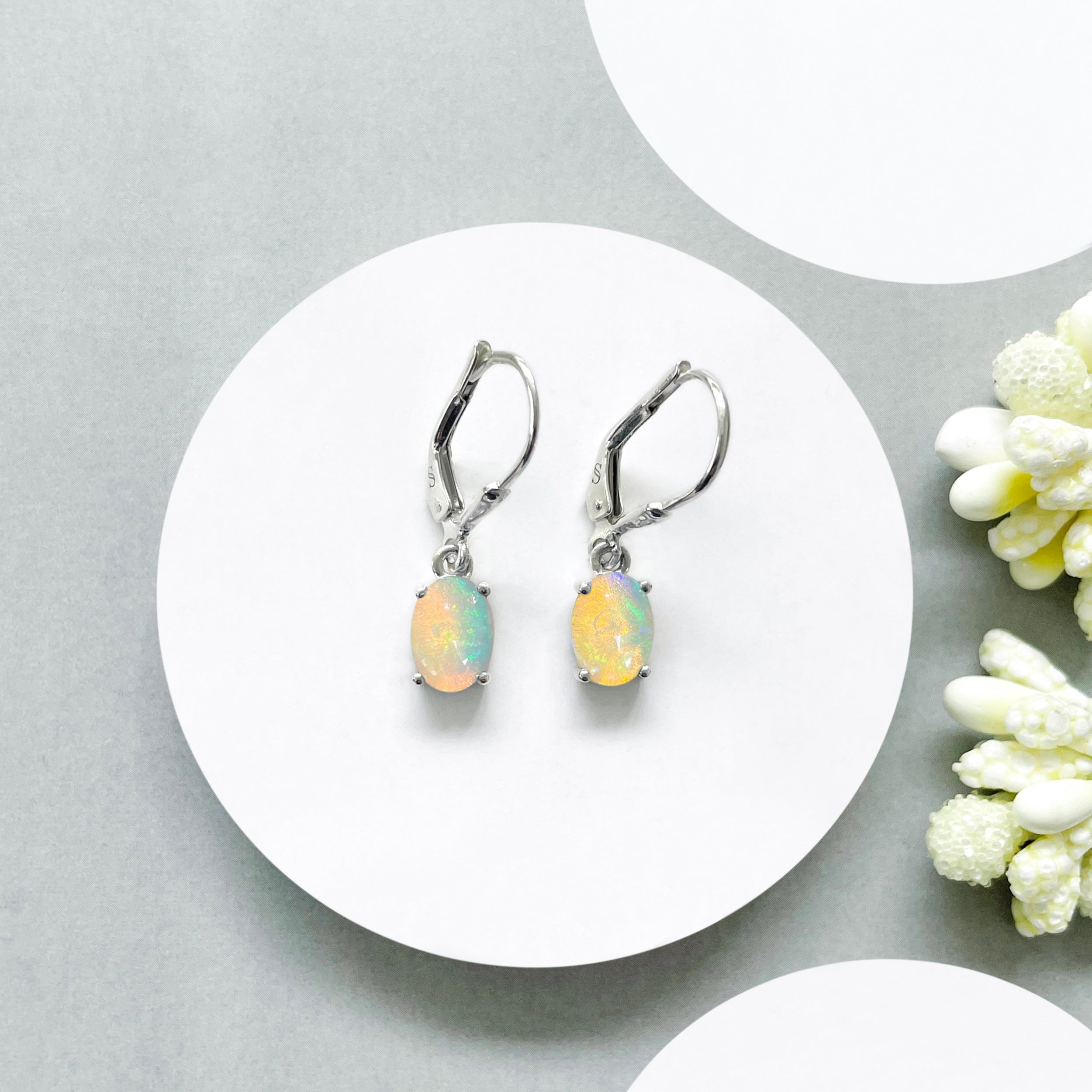 Opal Leverback Earring-(OPL-SE-1128.)