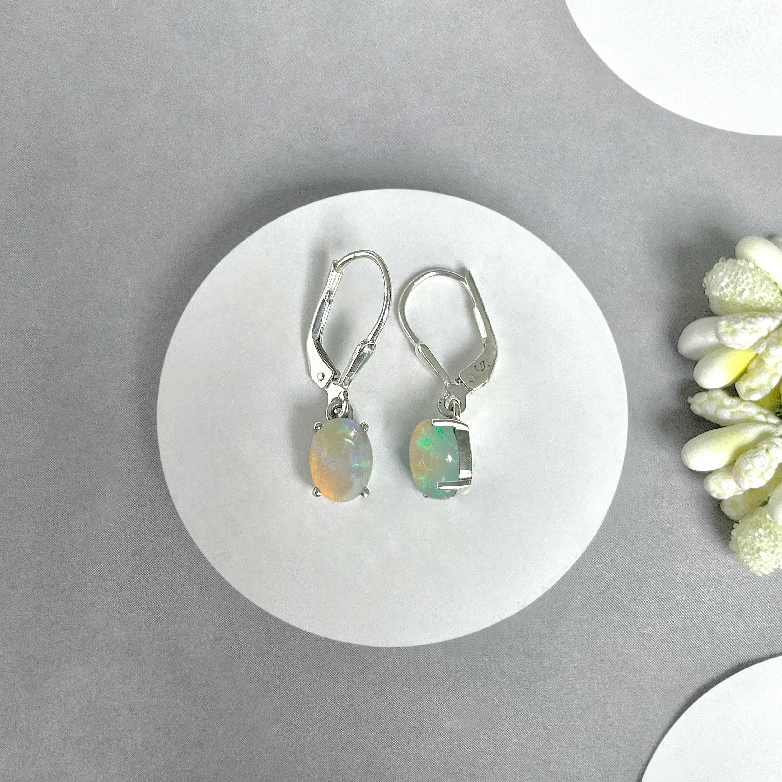 Opal Leverback Earrings-(OPL-SE-1128.)