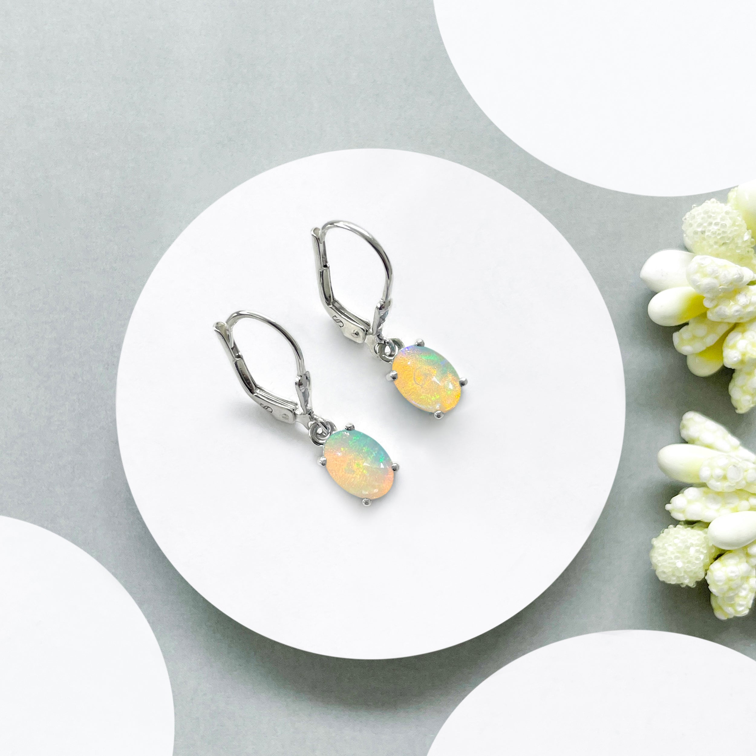 Opal Leverback Earring-(OPL-SE-1128.)
