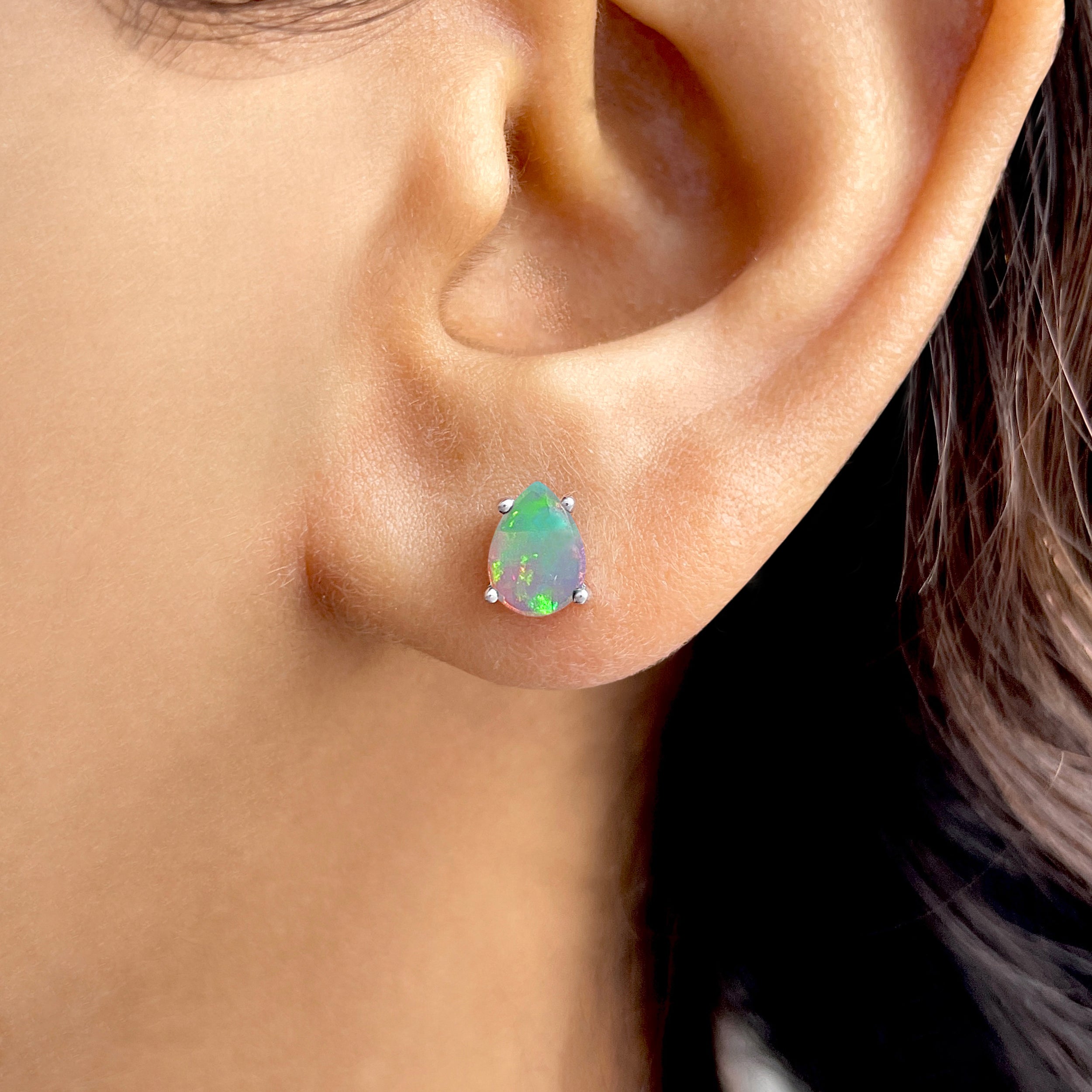 Opal Stud Earring-(OPL-SE-1142.)