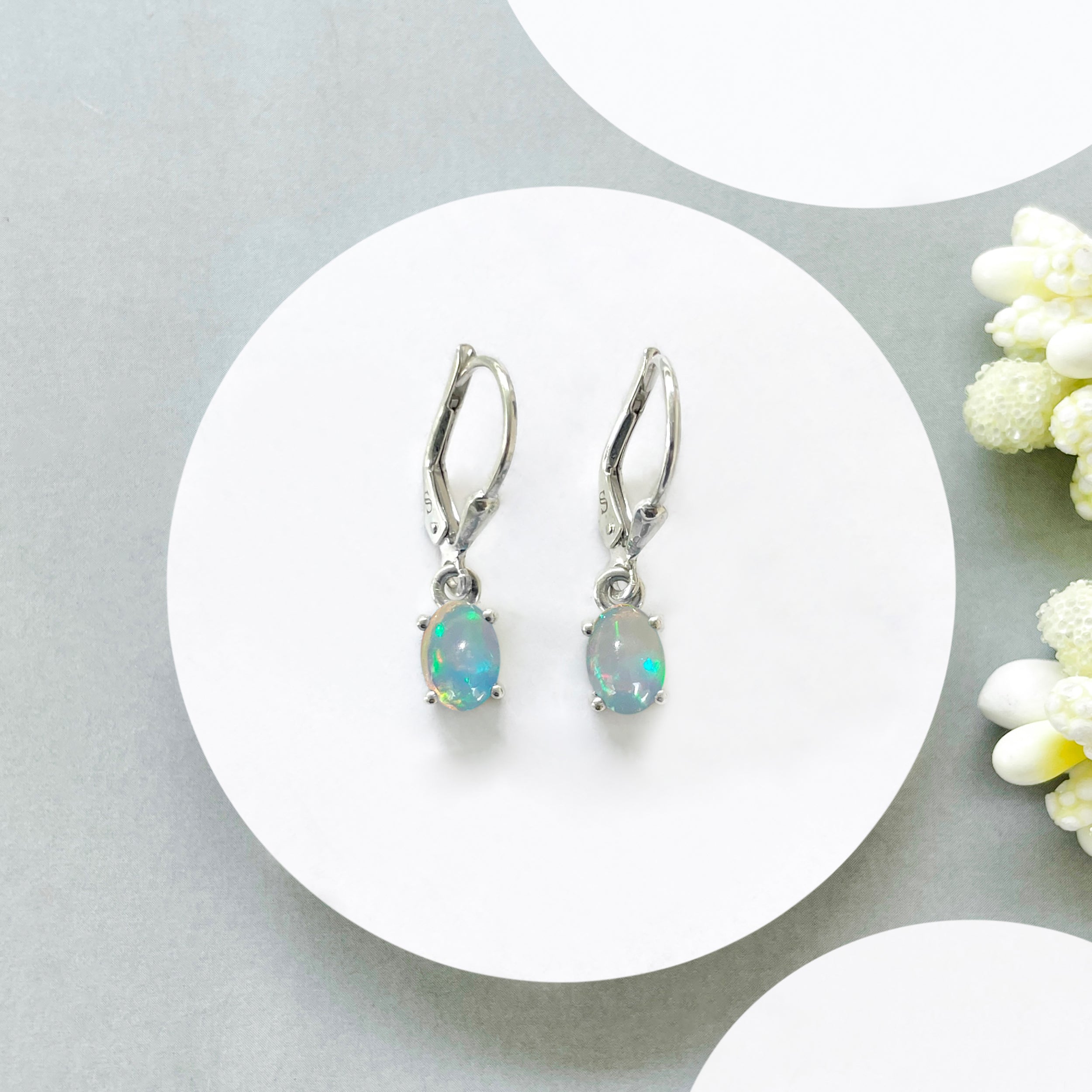 Opal Leverback Earring-(OPL-SE-1177.)