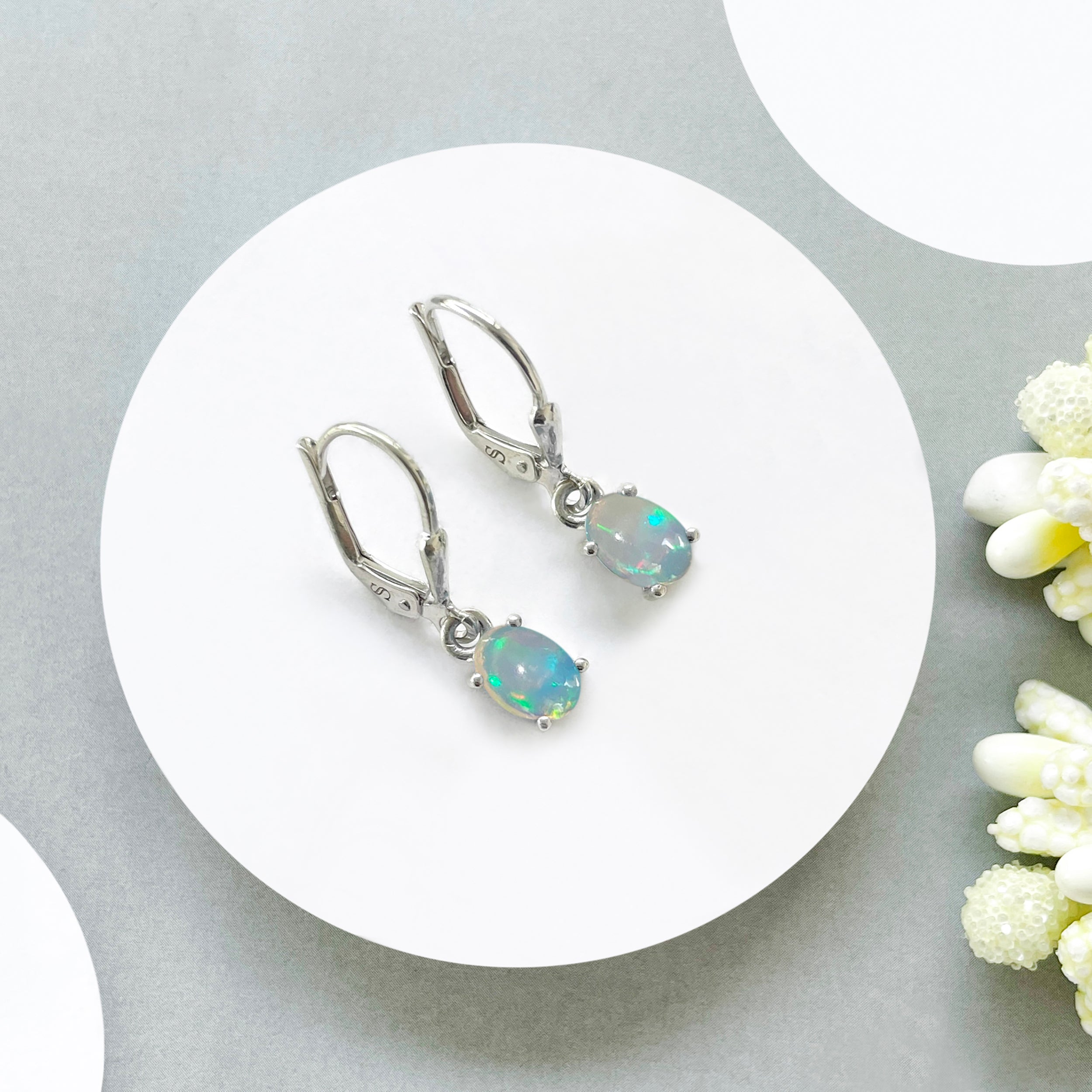 Opal Leverback Earring-(OPL-SE-1177.)