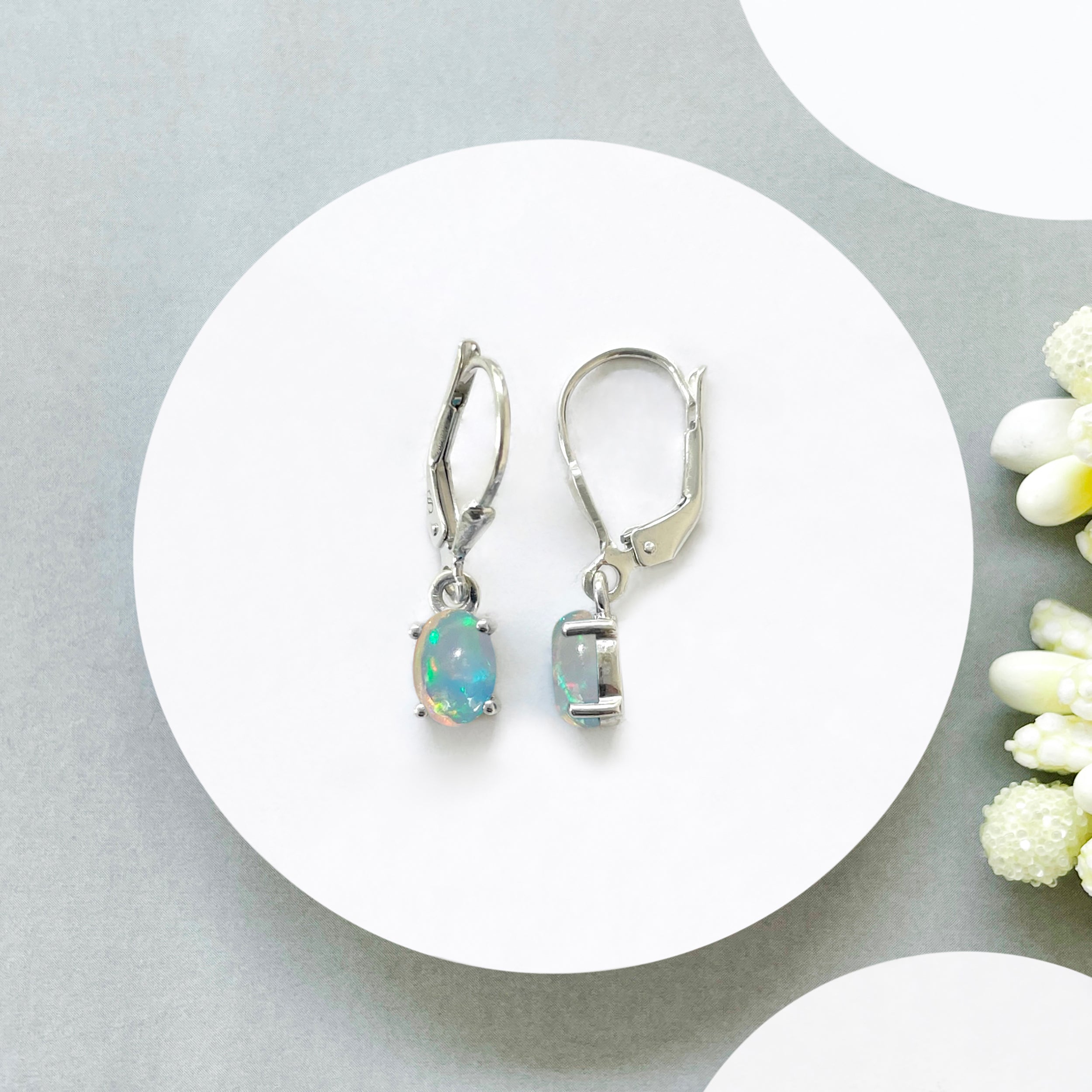 Opal Leverback Earring-(OPL-SE-1177.)