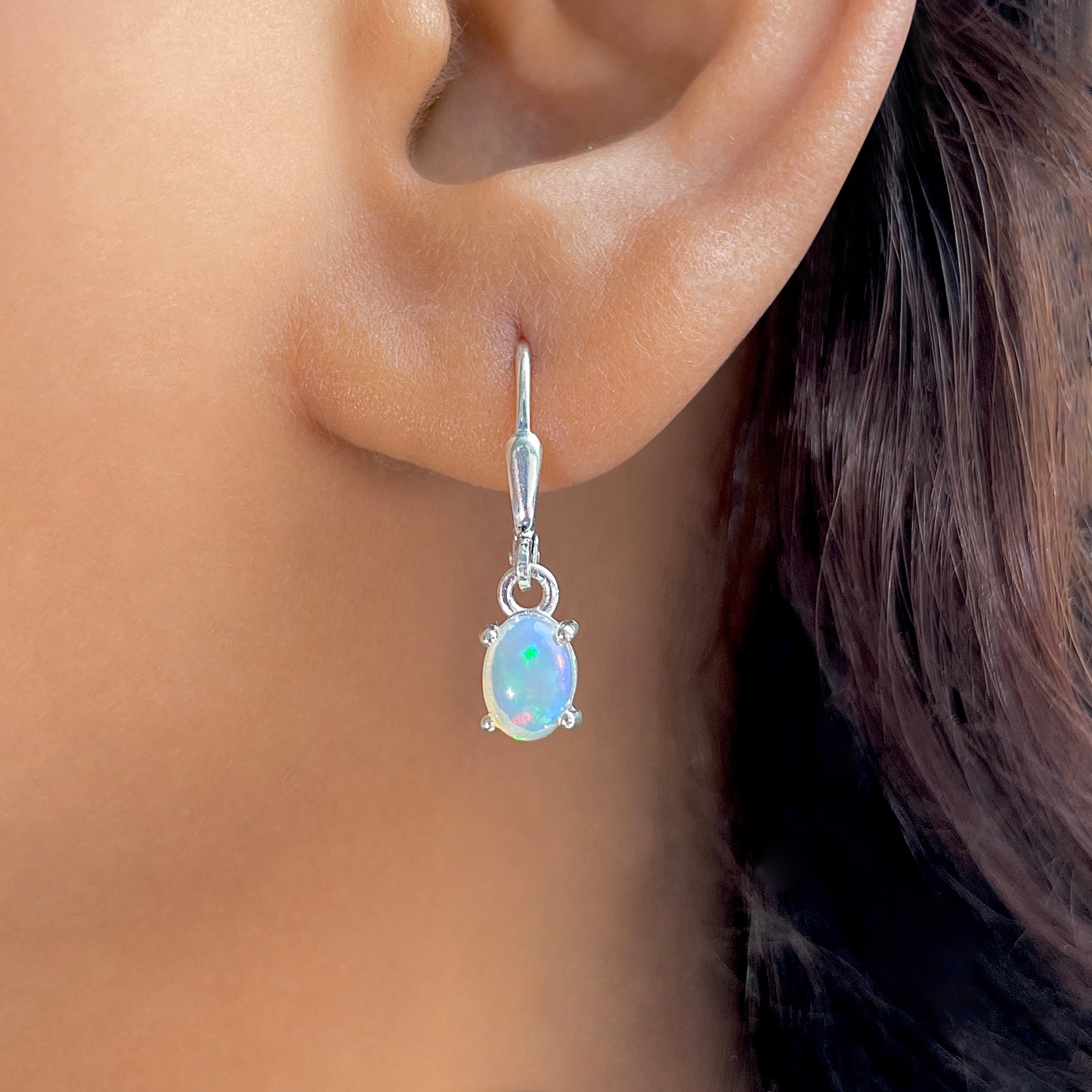 Opal Leverback Earring-(OPL-SE-1177.)