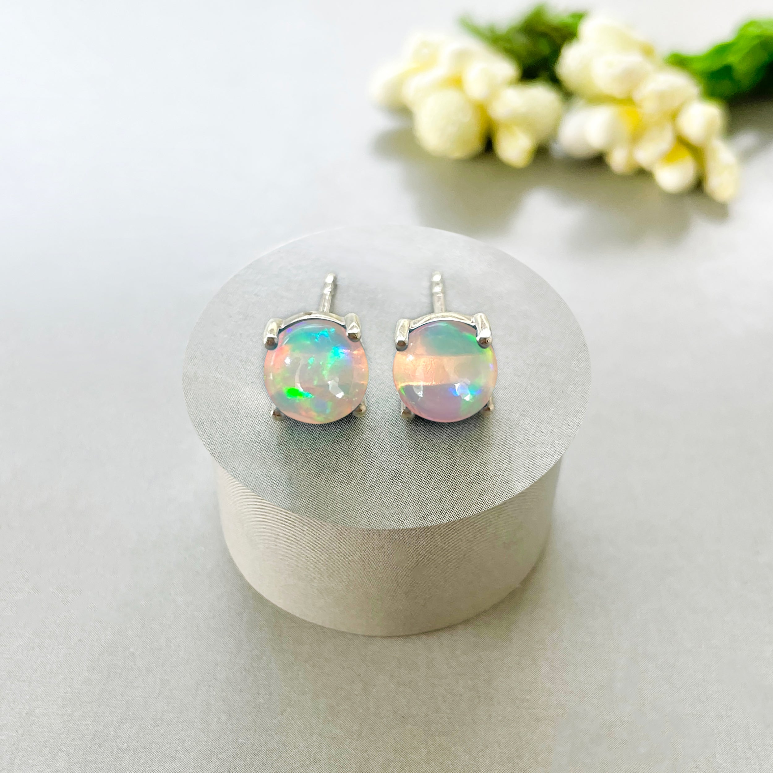 Opal Stud Earring-(OPL-SE-1178.)