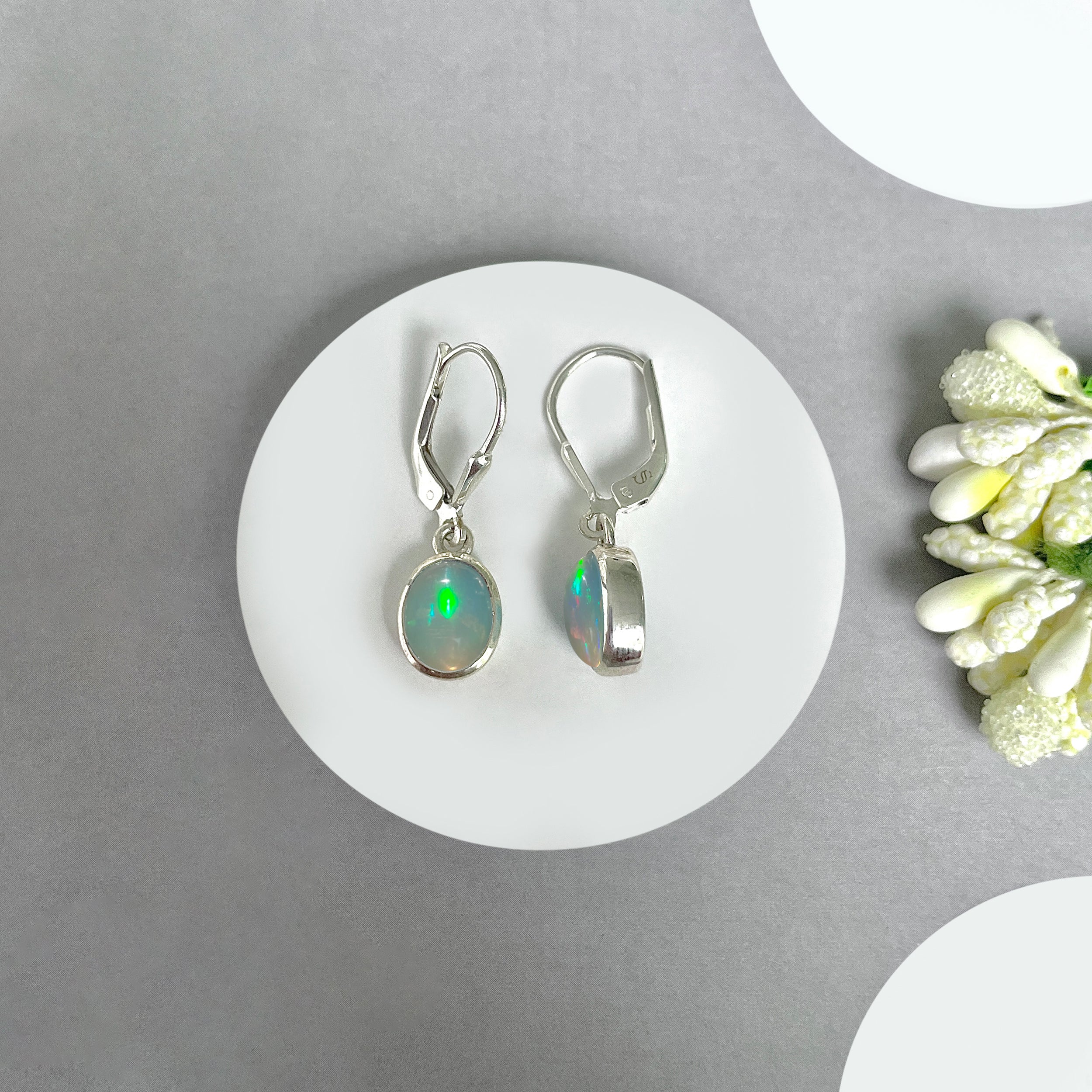 Opal Leverback Earrings-(OPL-SE-1232.)