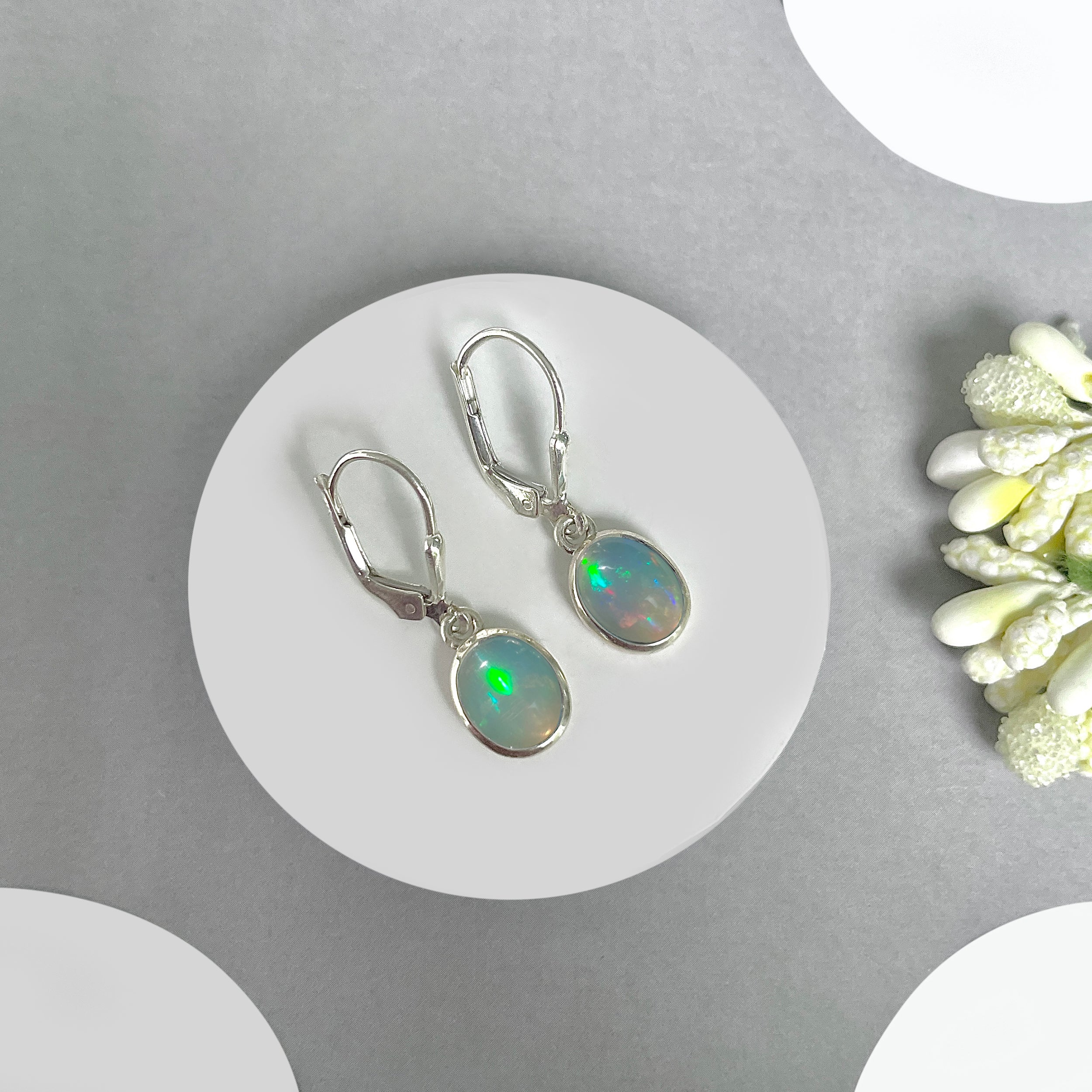 Opal Leverback Earrings-(OPL-SE-1232.)
