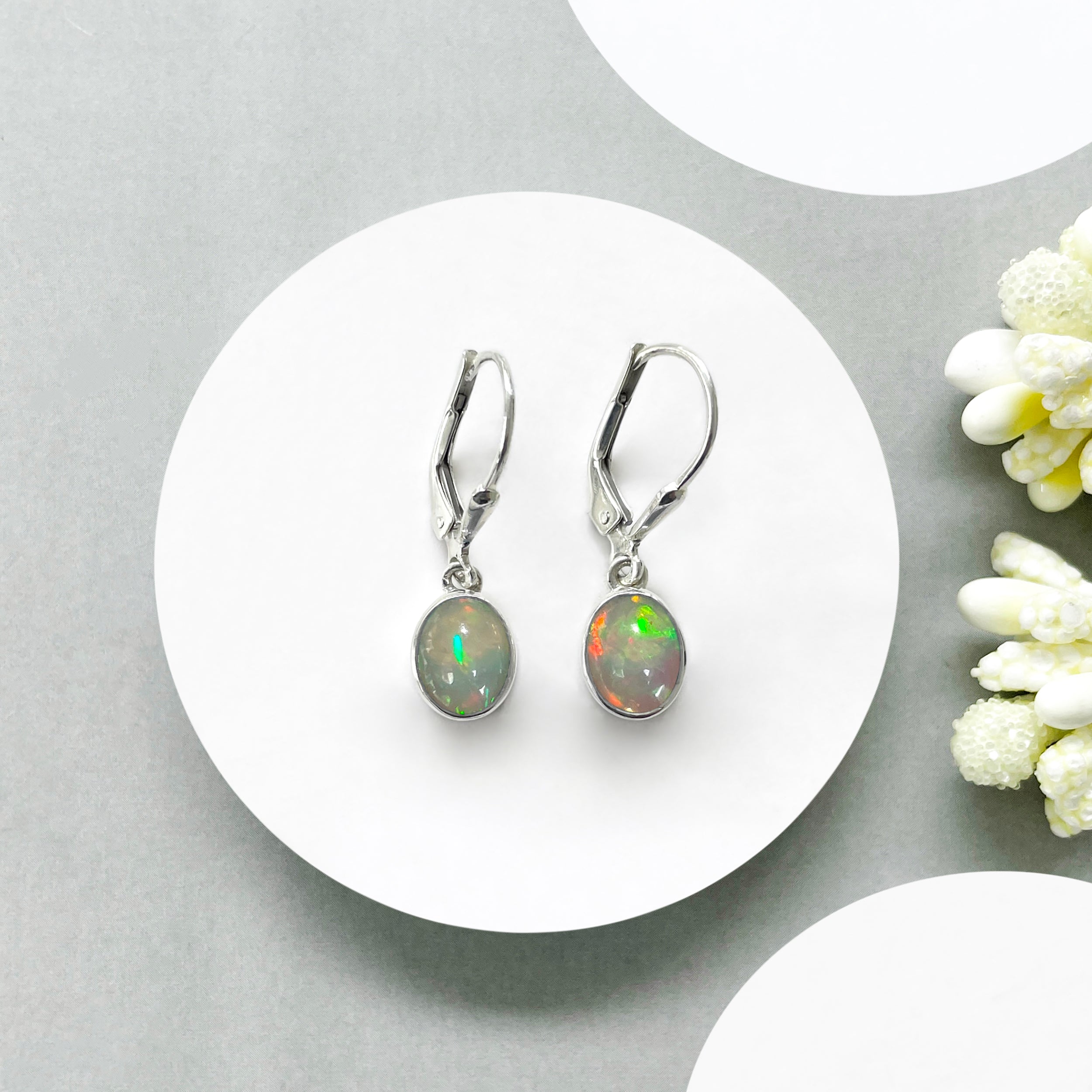 Opal Leverback Earring-(OPL-SE-1242.)