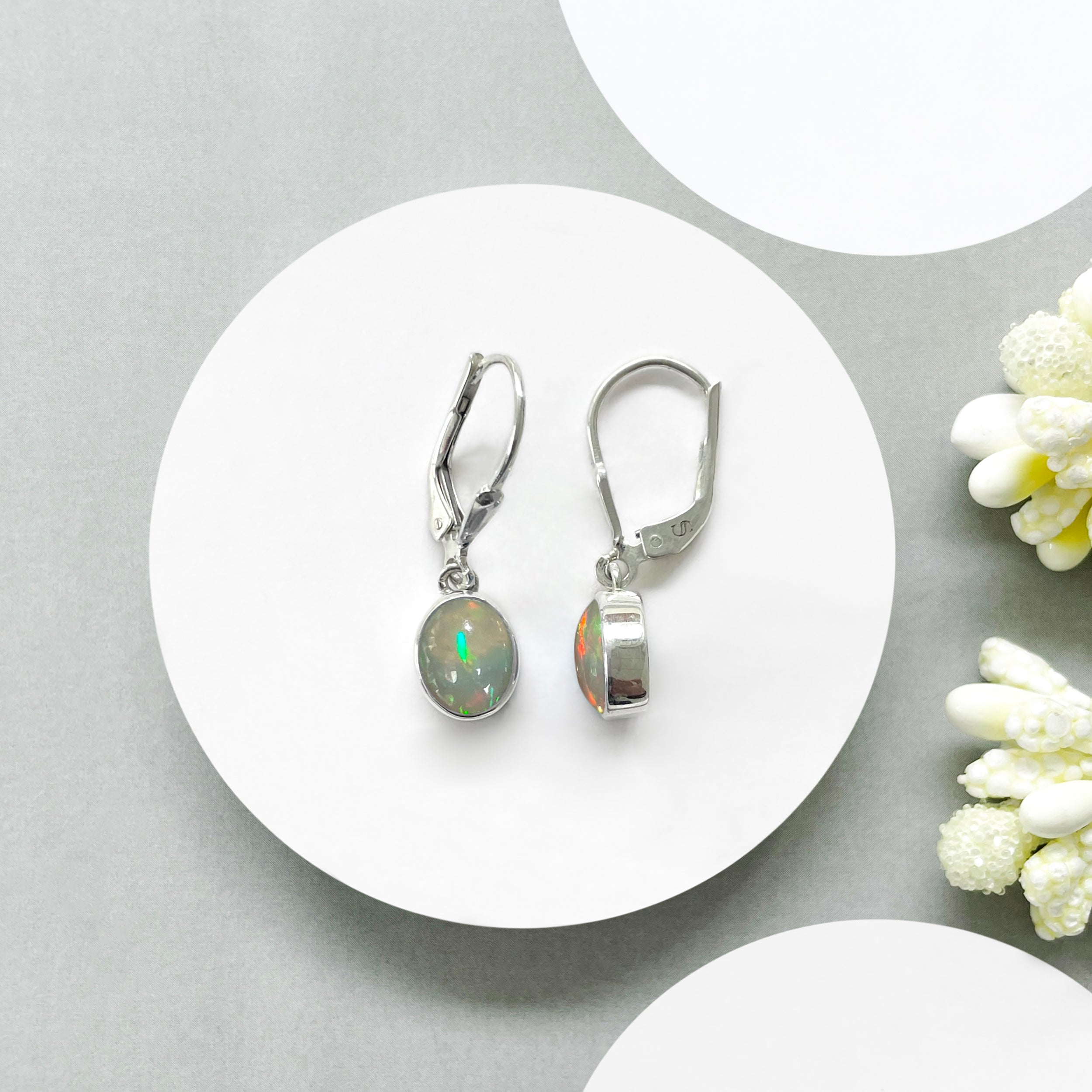 Opal Leverback Earring-(OPL-SE-1242.)