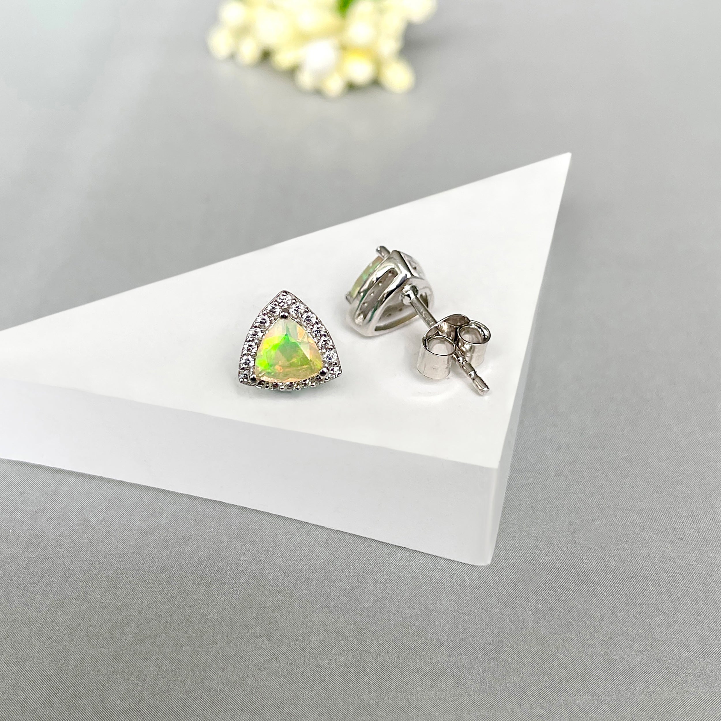Opal Stud Earring-(OPL-SE-1269.)