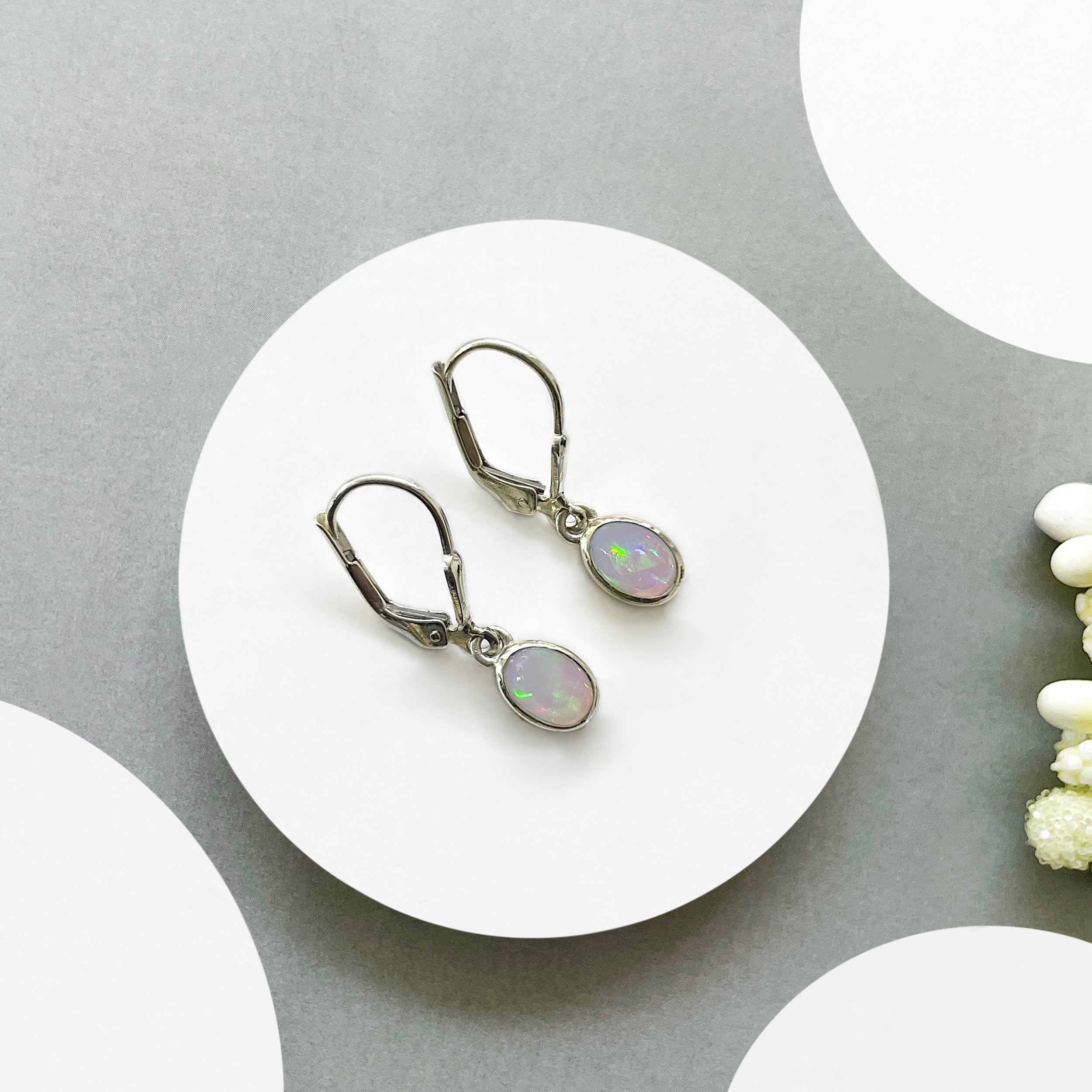Opal Leverback Earring-(OPL-SE-1285.)