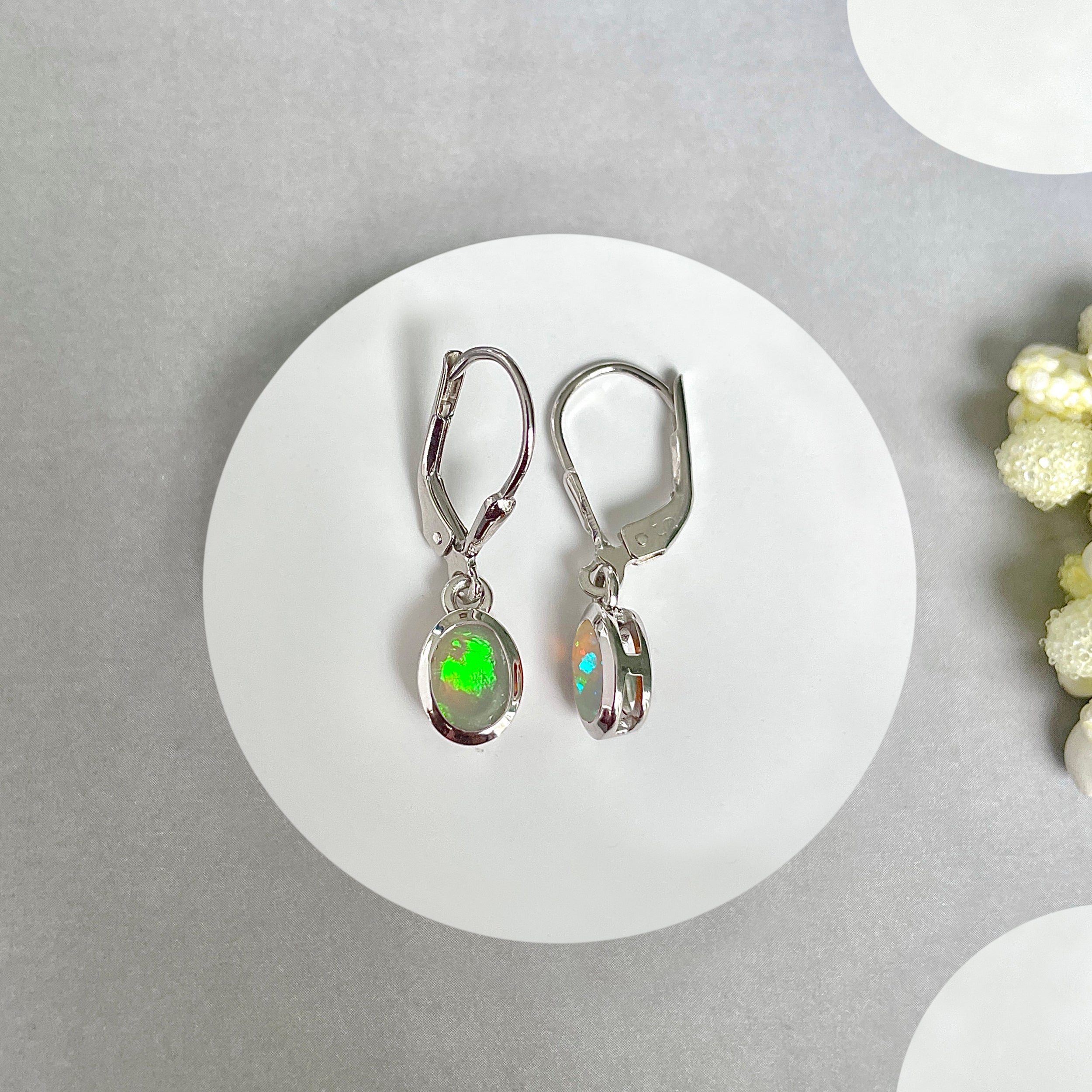 Opal Leverback Earrings-(OPL-SE-1316.)