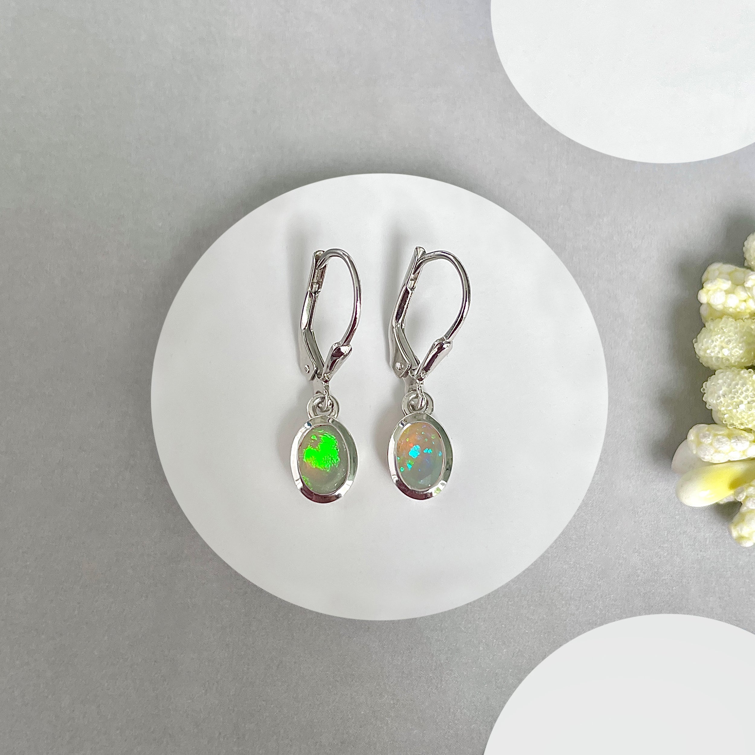 Opal Leverback Earrings-(OPL-SE-1316.)