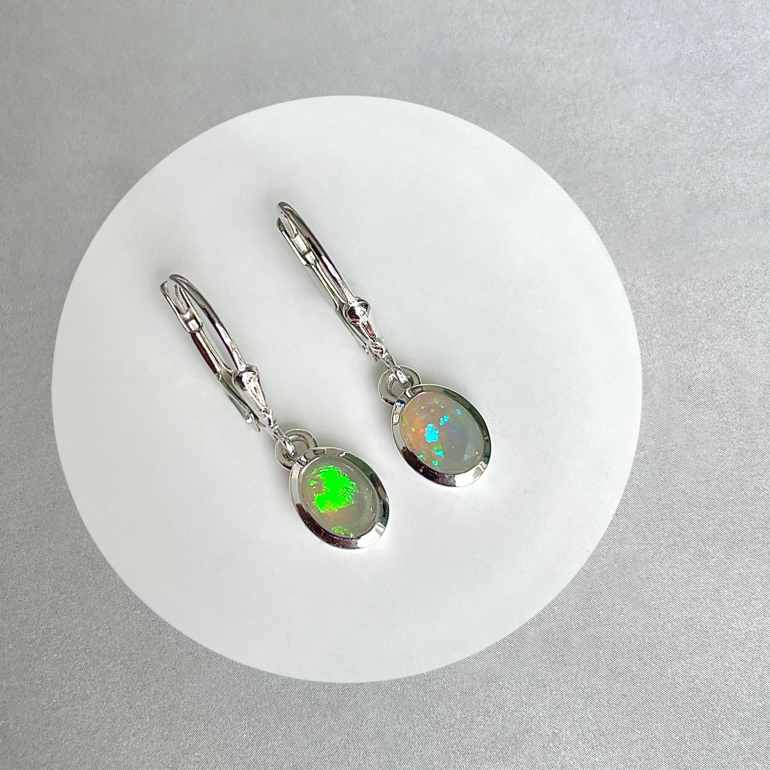 Opal Leverback Earrings-(OPL-SE-1316.)