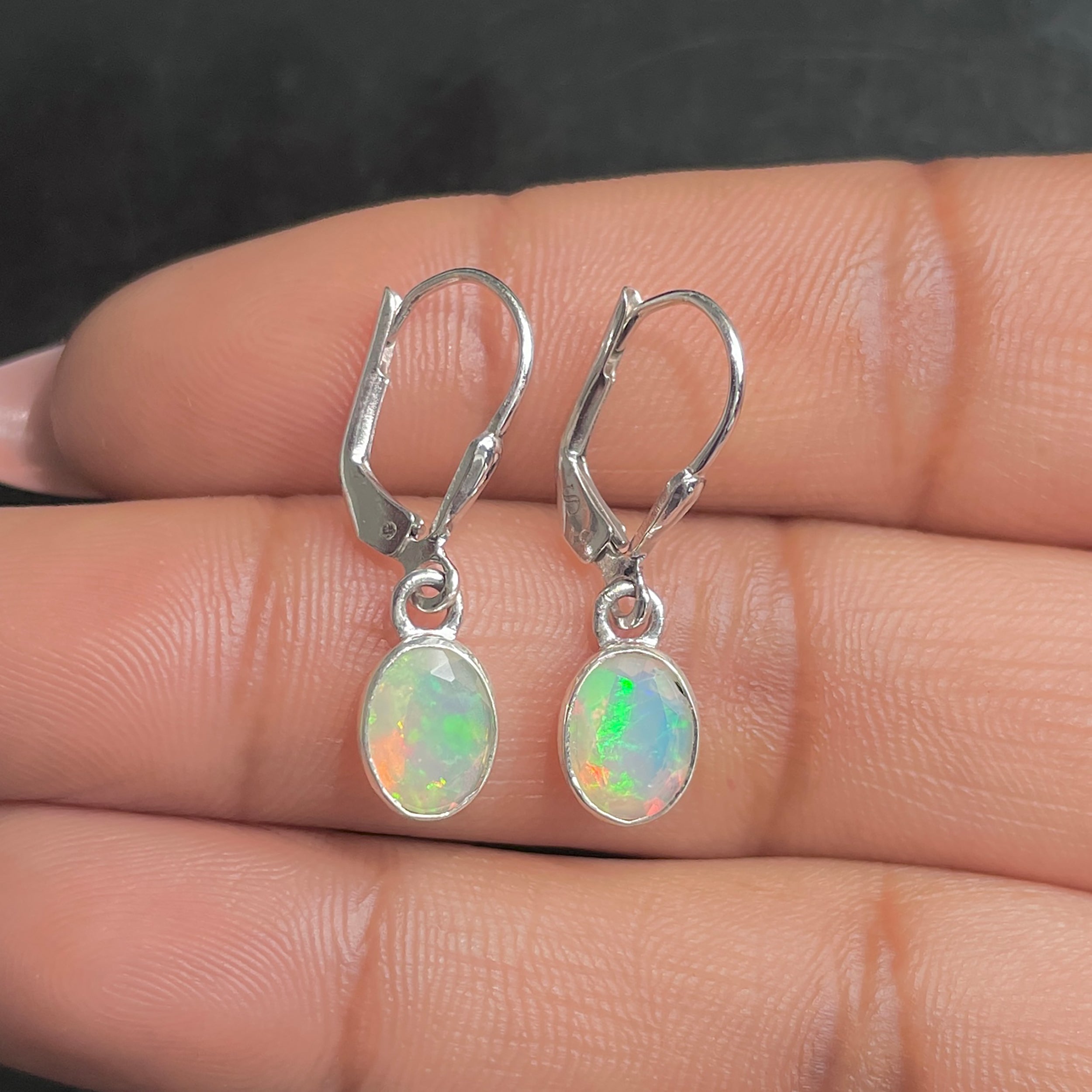 Opal Leverback Earring-(OPL-SE-547.)