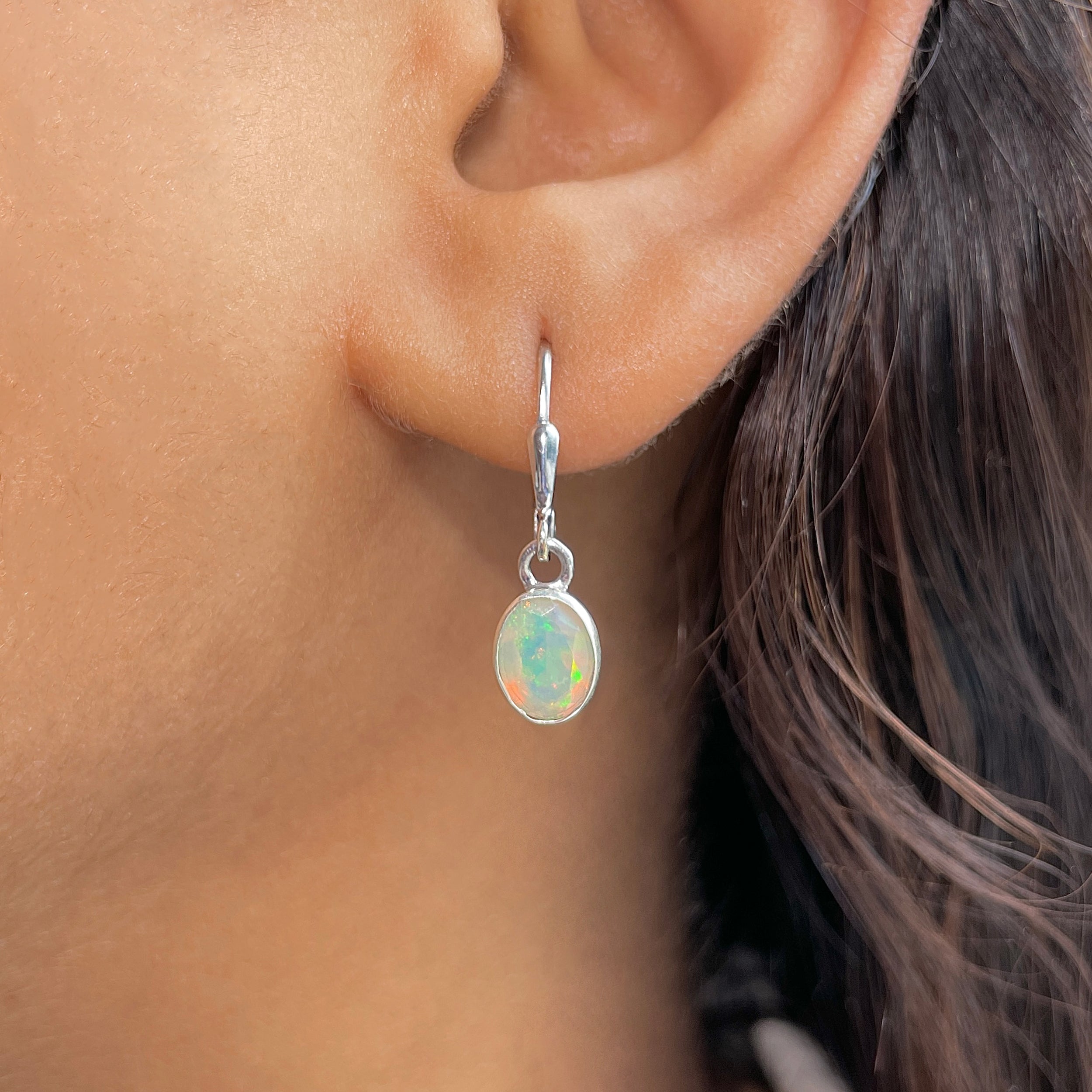 Opal Leverback Earrings-(OPL-SE-547.)