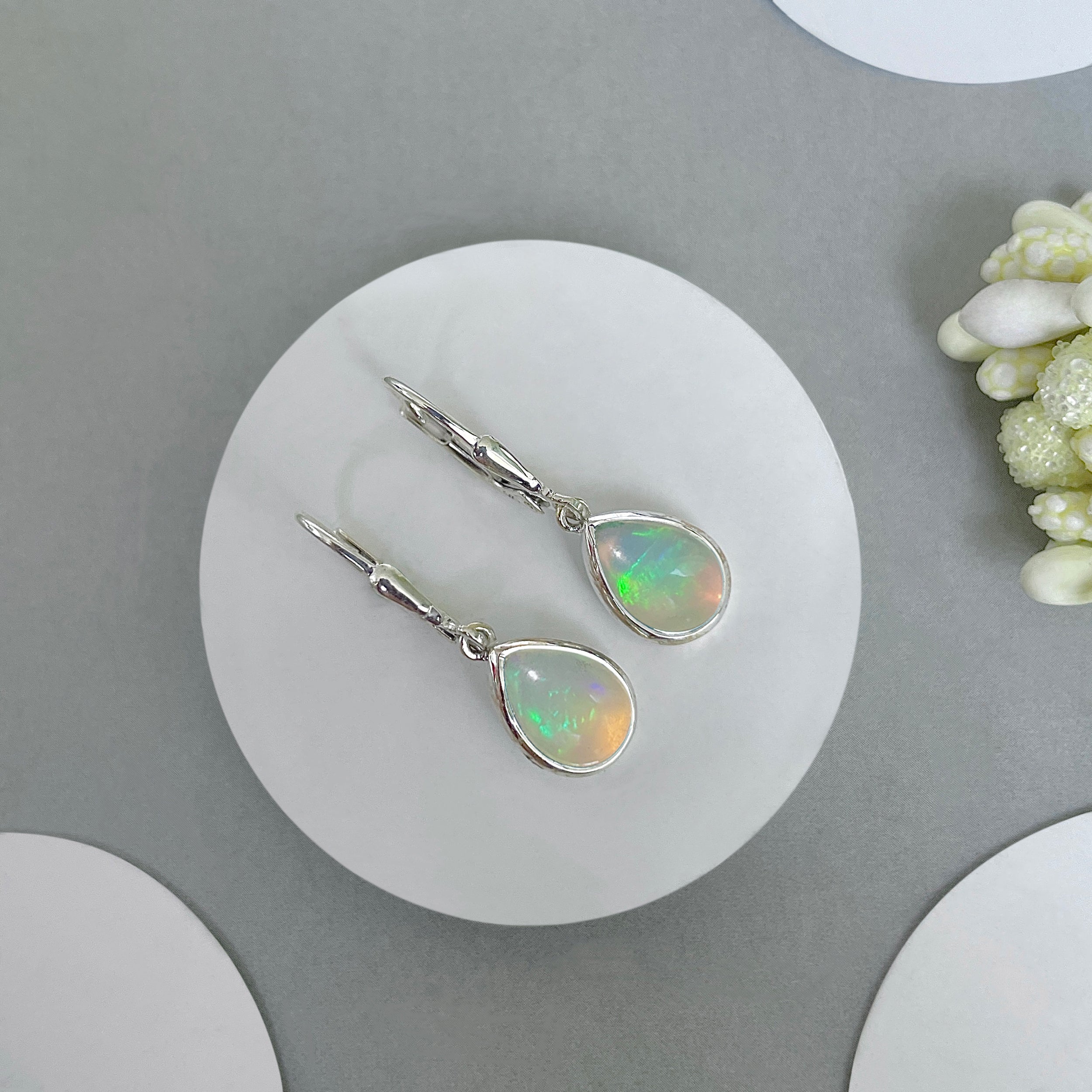 Opal Leverback Earring-(OPL-SE-558.)