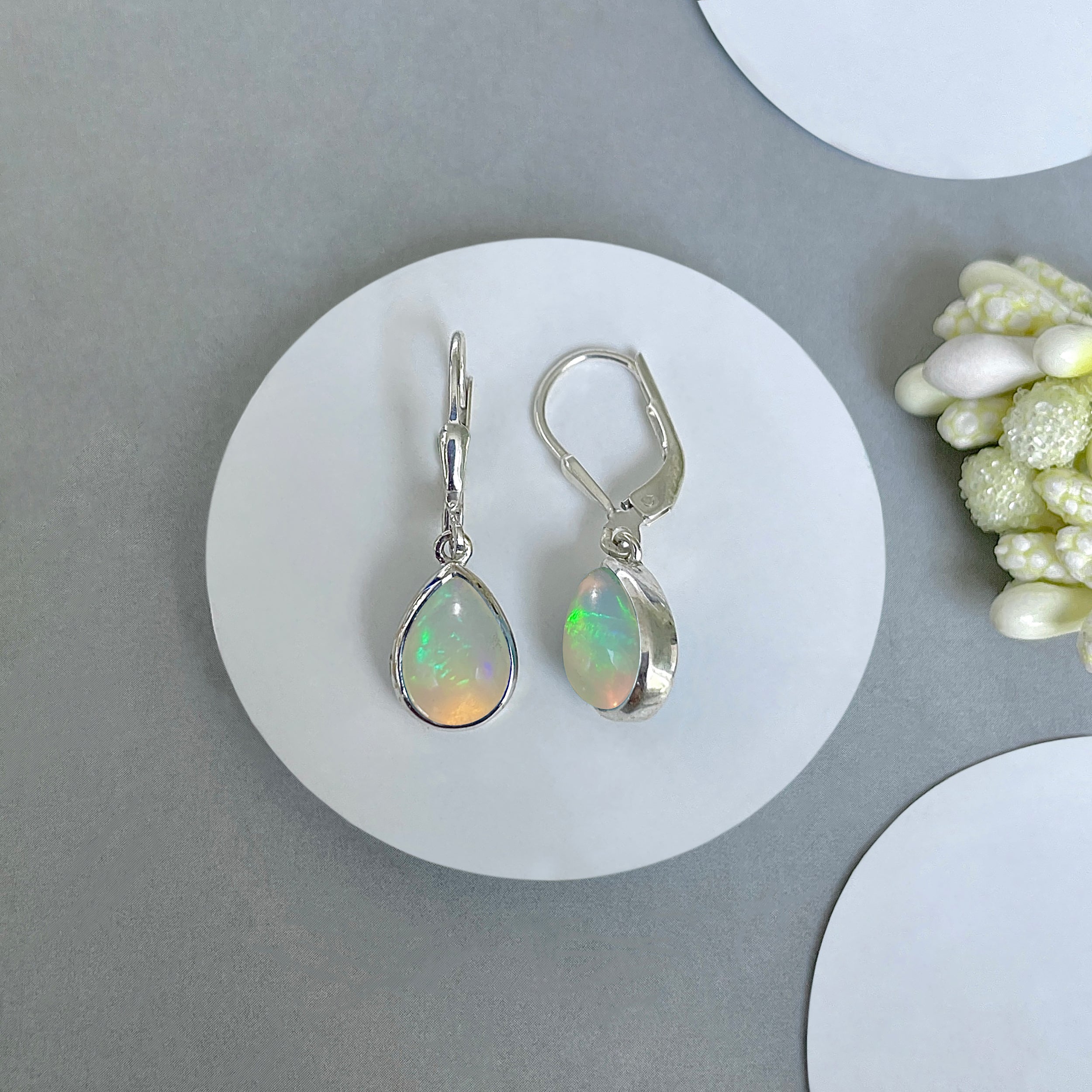 Opal Leverback Earring-(OPL-SE-558.)