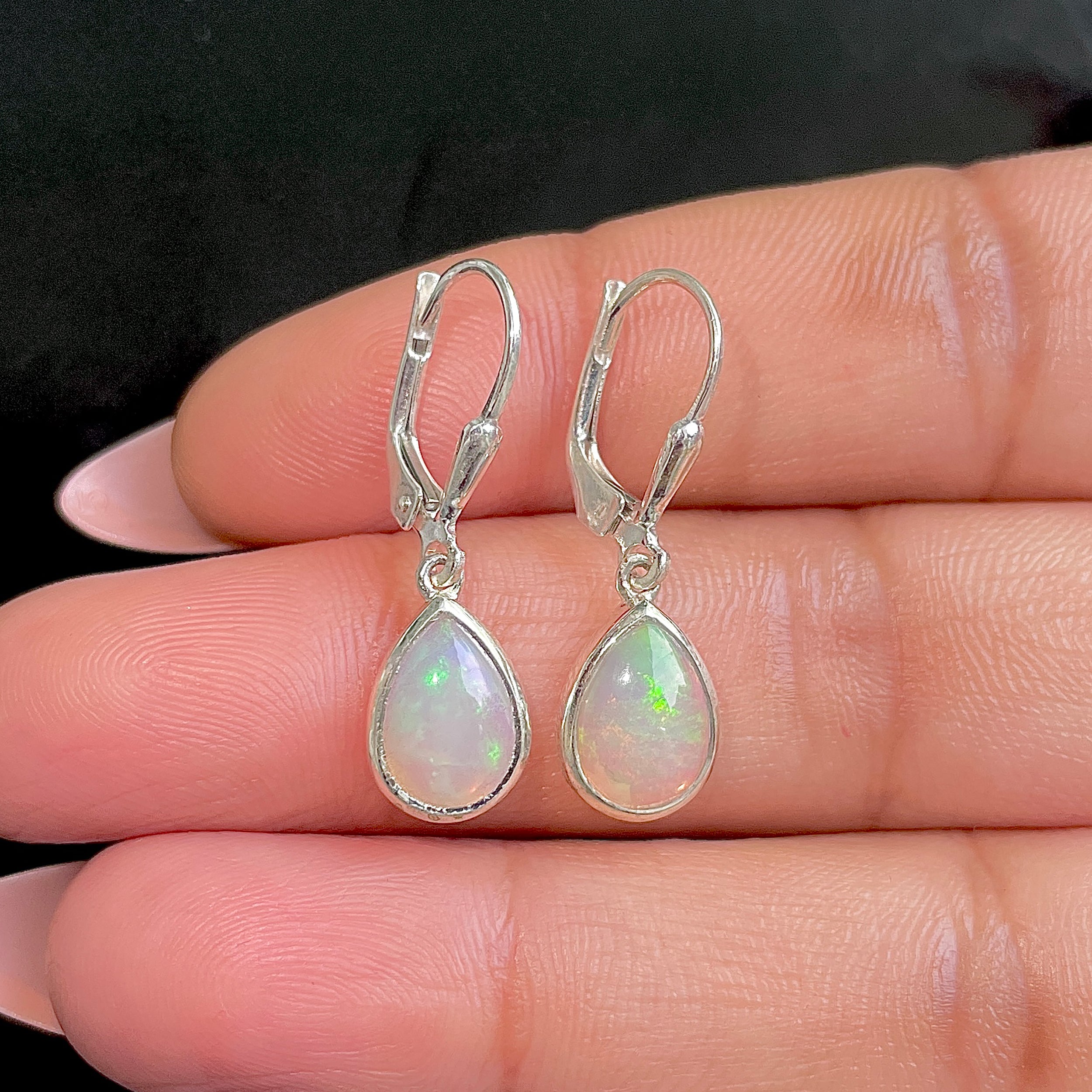 Opal Leverback Earring-(OPL-SE-558.)