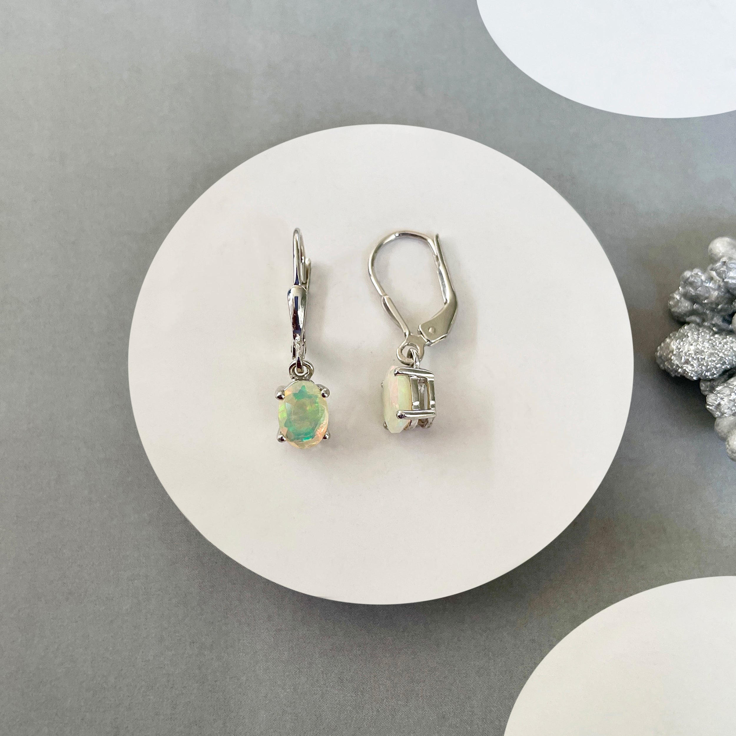 Opal Leverback Earrings-(OPL-SE-670.)