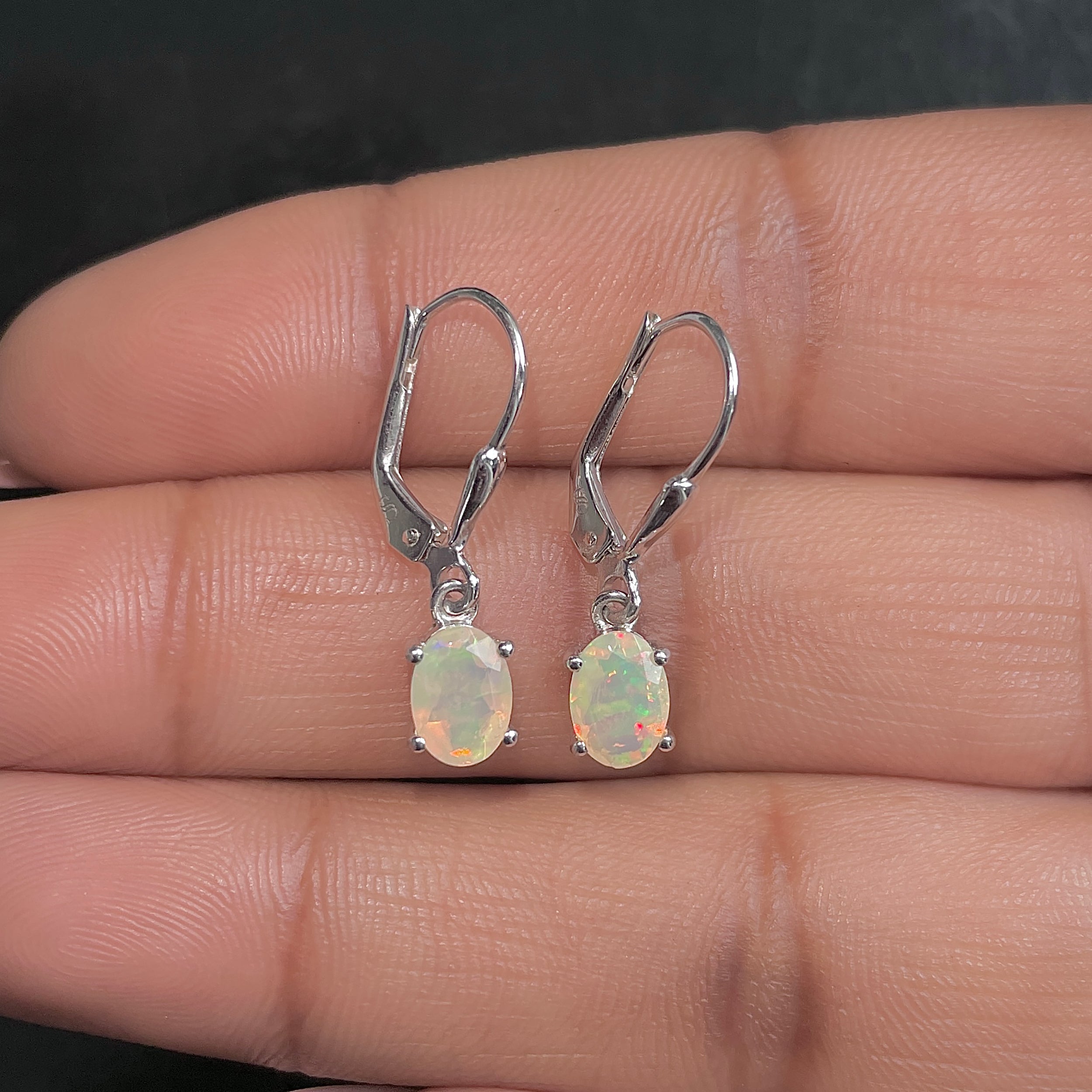 Opal Leverback Earring-(OPL-SE-670.)