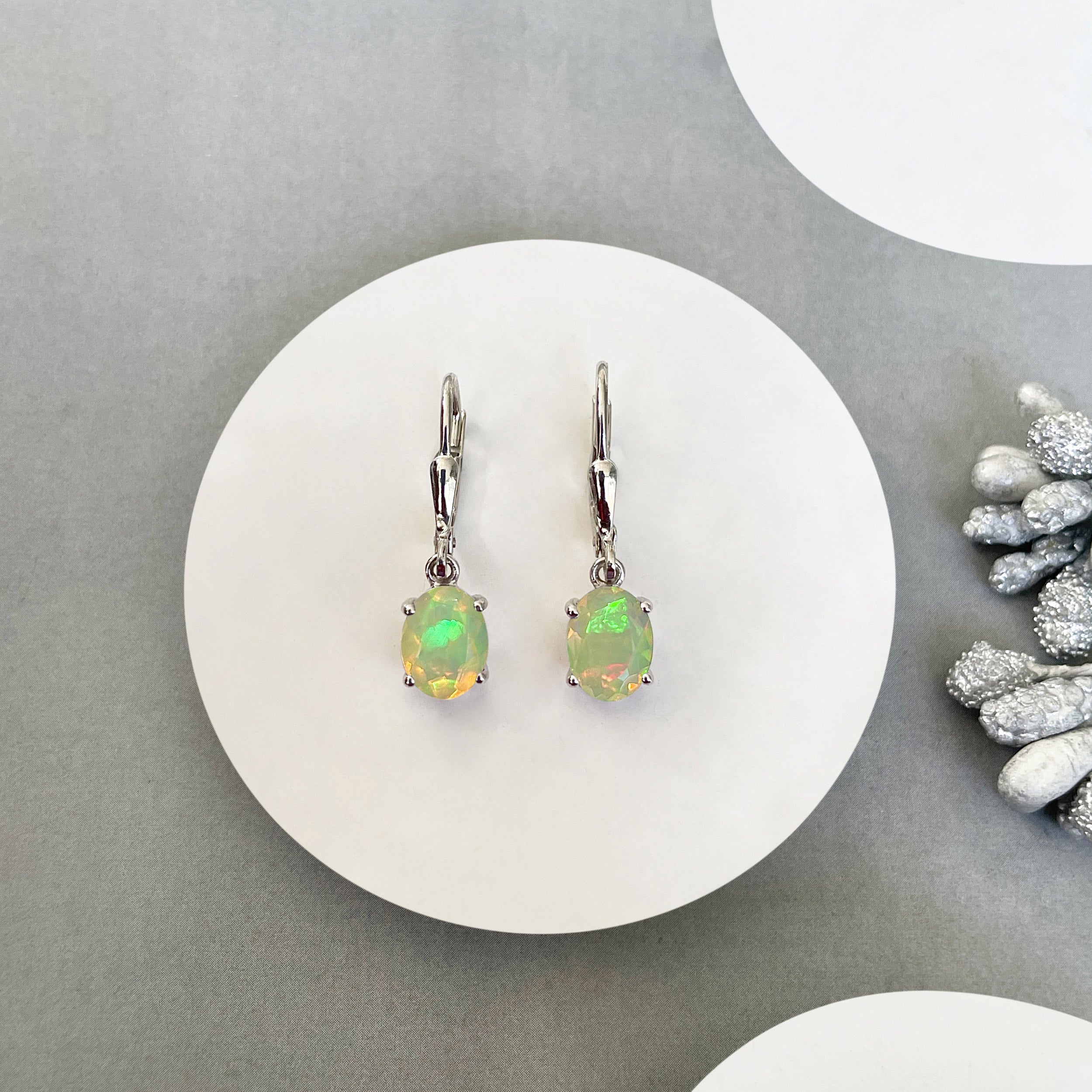 Opal Leverback Earring-(OPL-SE-673.)