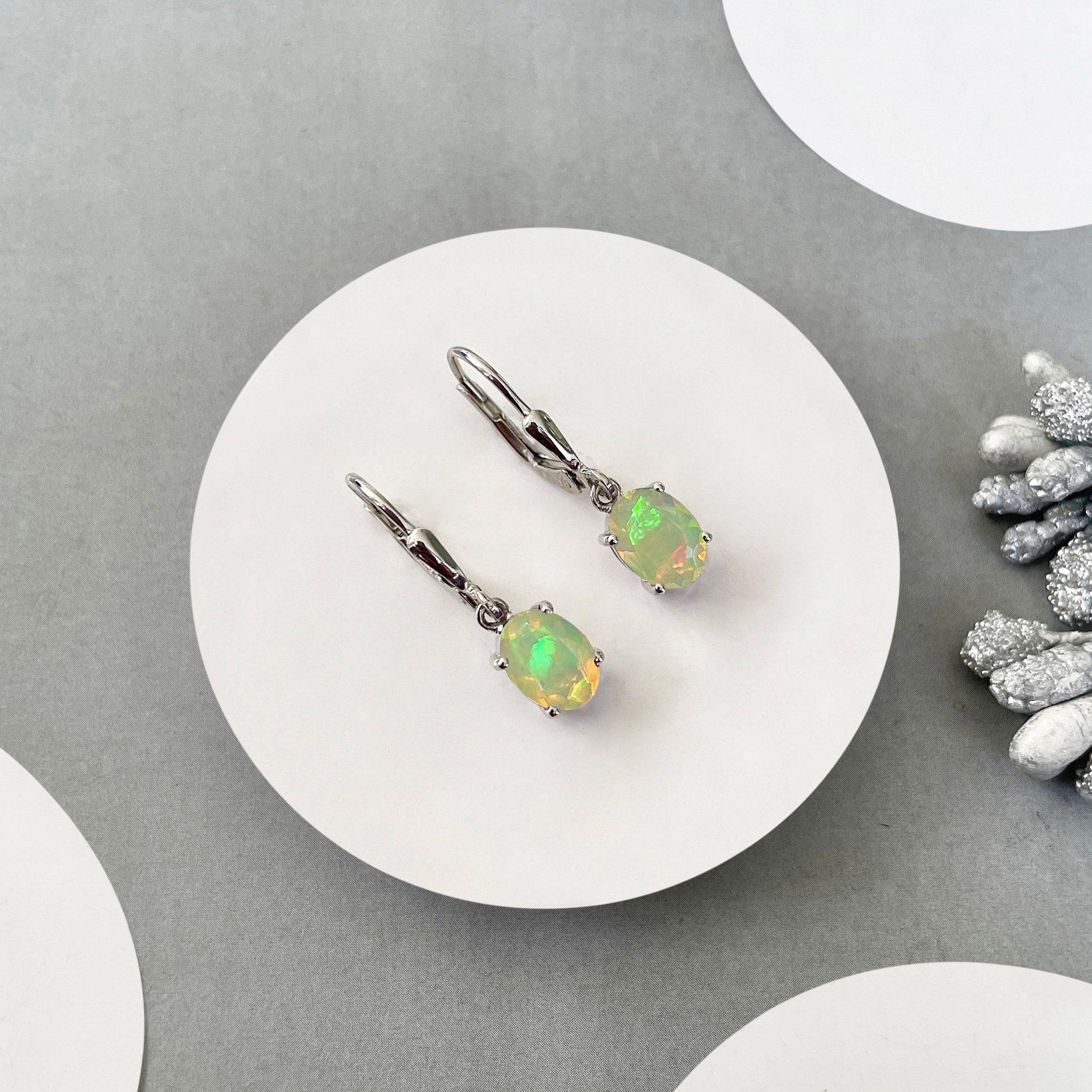 Opal Leverback Earring-(OPL-SE-673.)