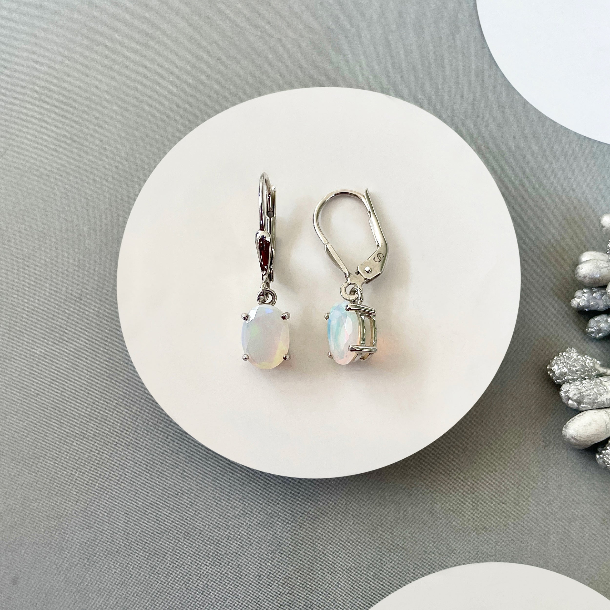 Opal Leverback Earring-(OPL-SE-673.)