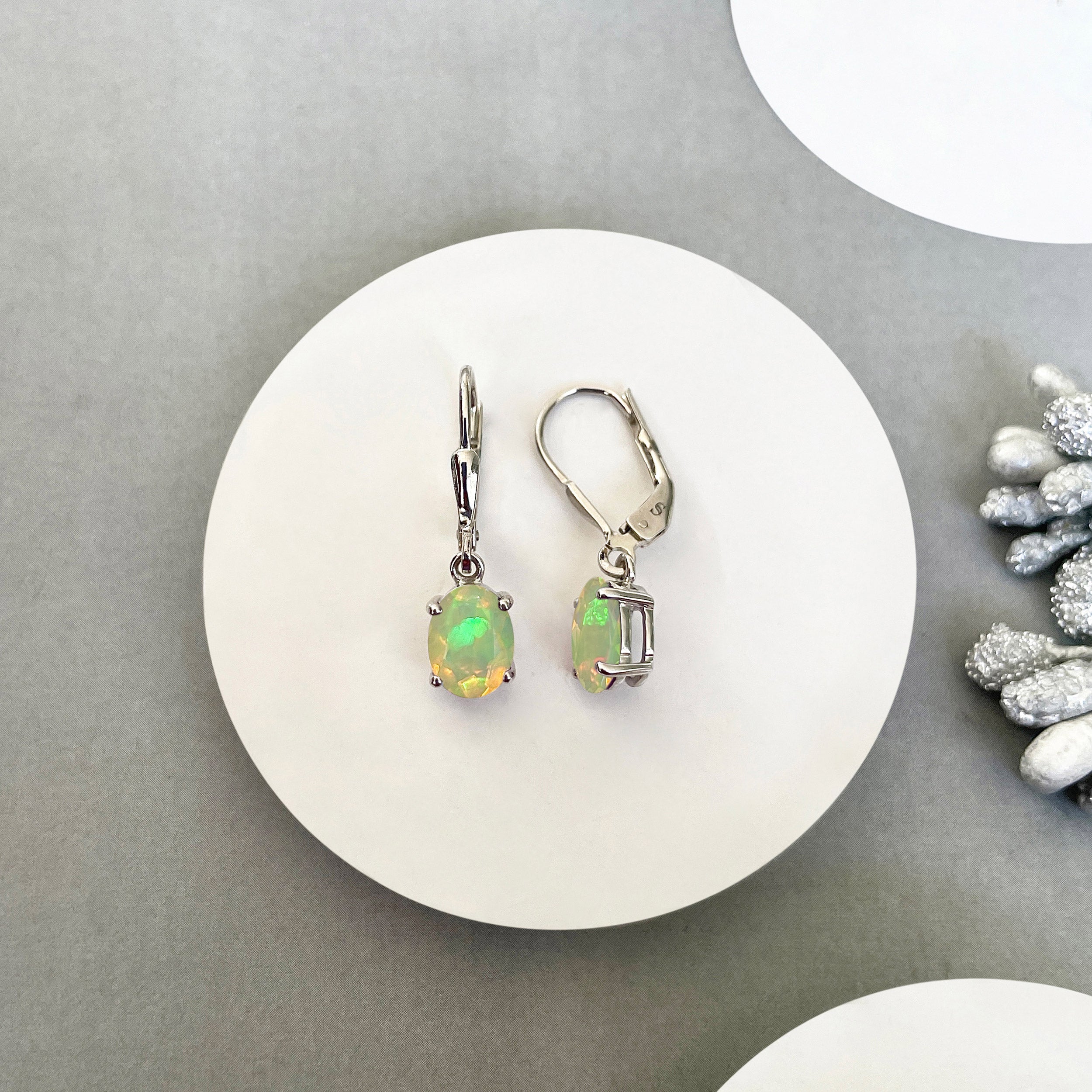 Opal Leverback Earring-(OPL-SE-673.)