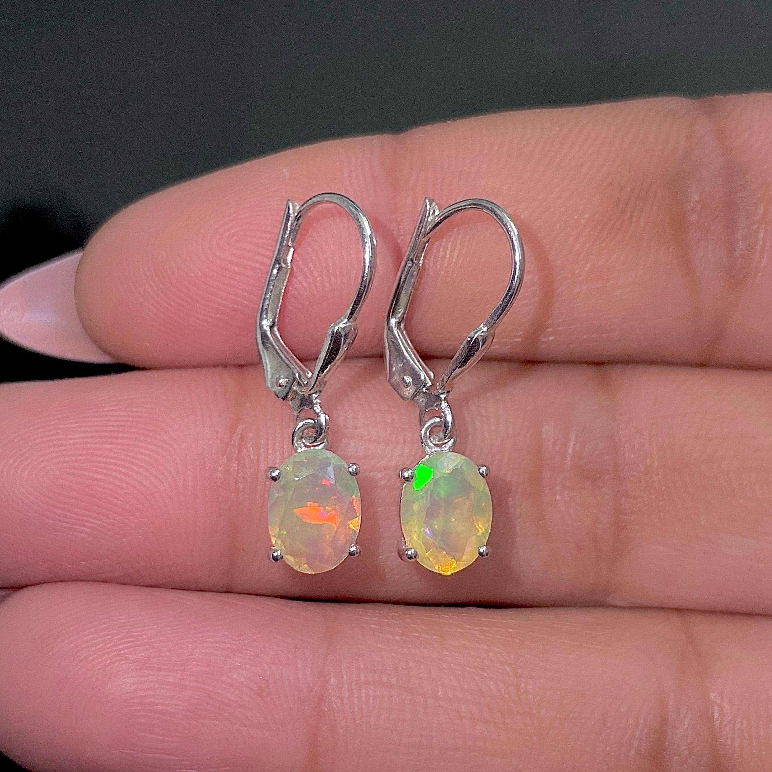 Opal Leverback Earring-(OPL-SE-673.)