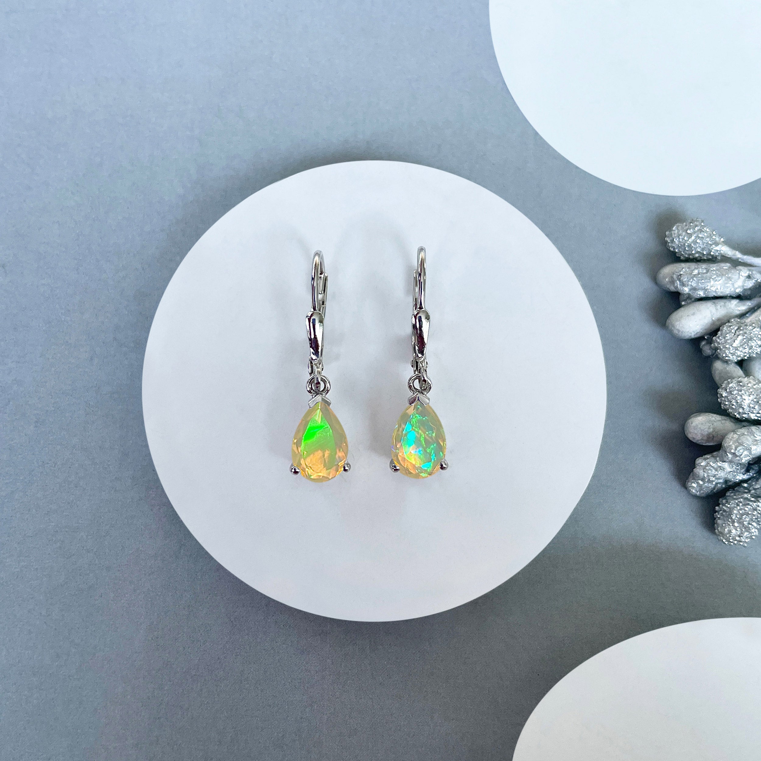 Opal Leverback Earring-(OPL-SE-677.)