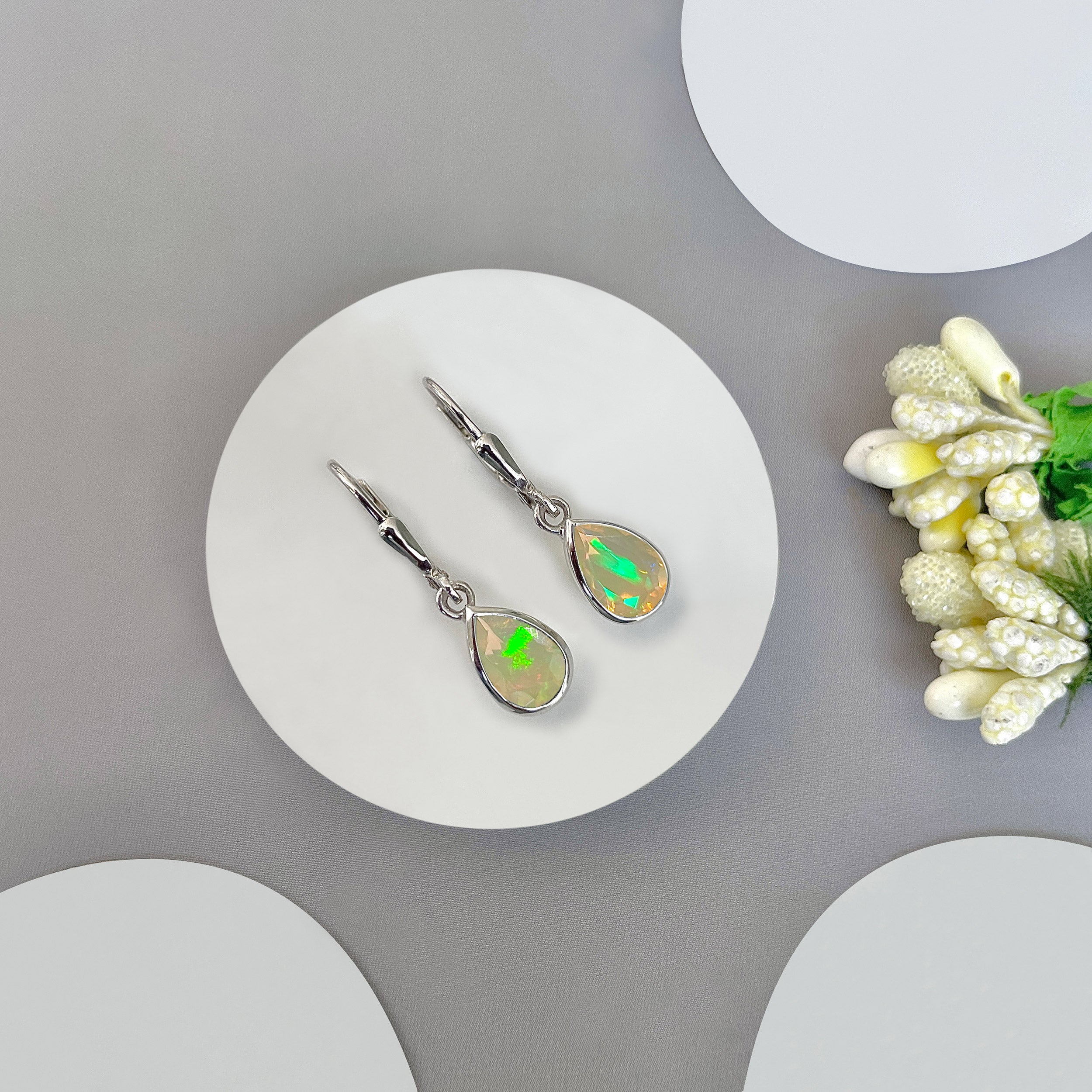 Opal Leverback Earring-(OPL-SE-679.)