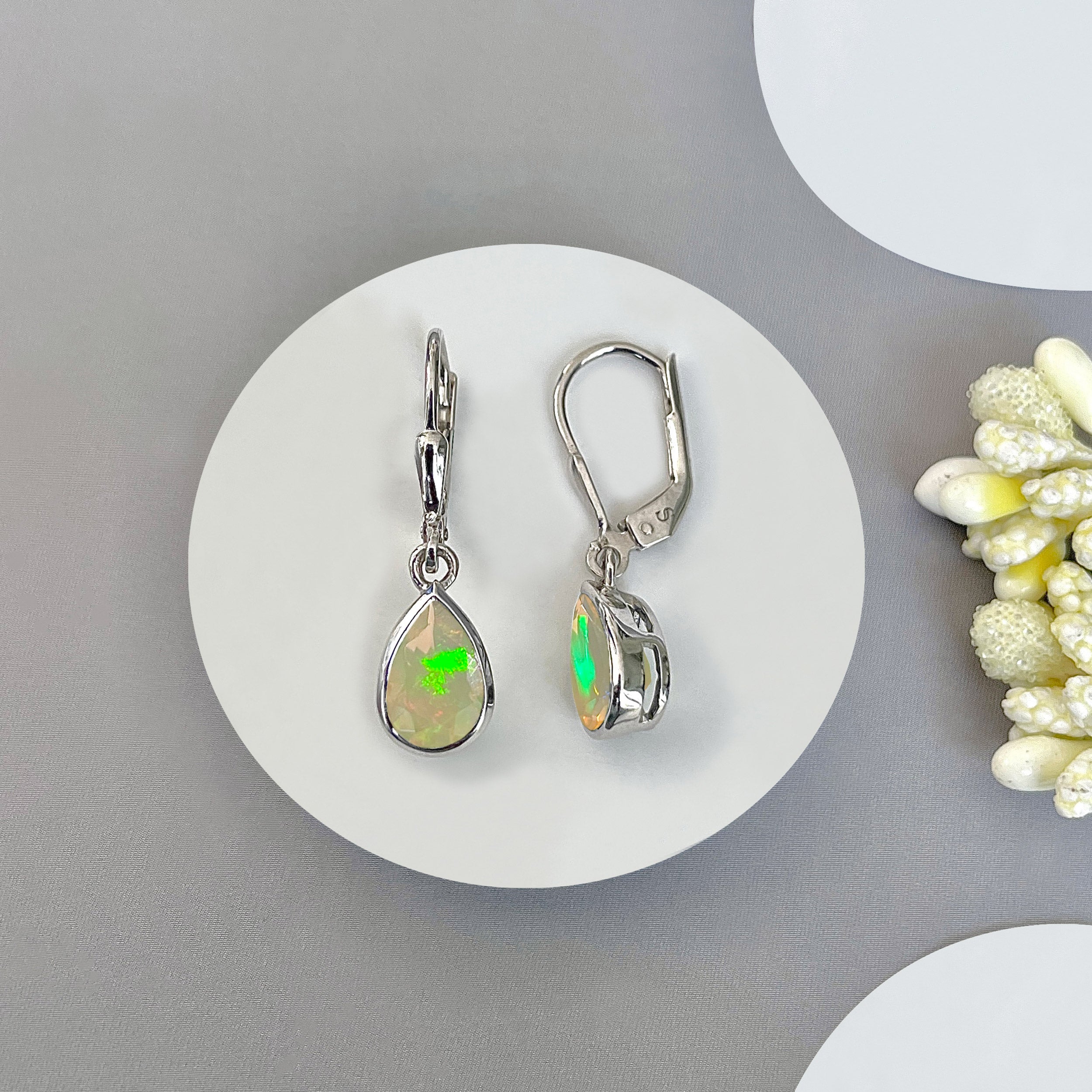 Opal Leverback Earring-(OPL-SE-679.)