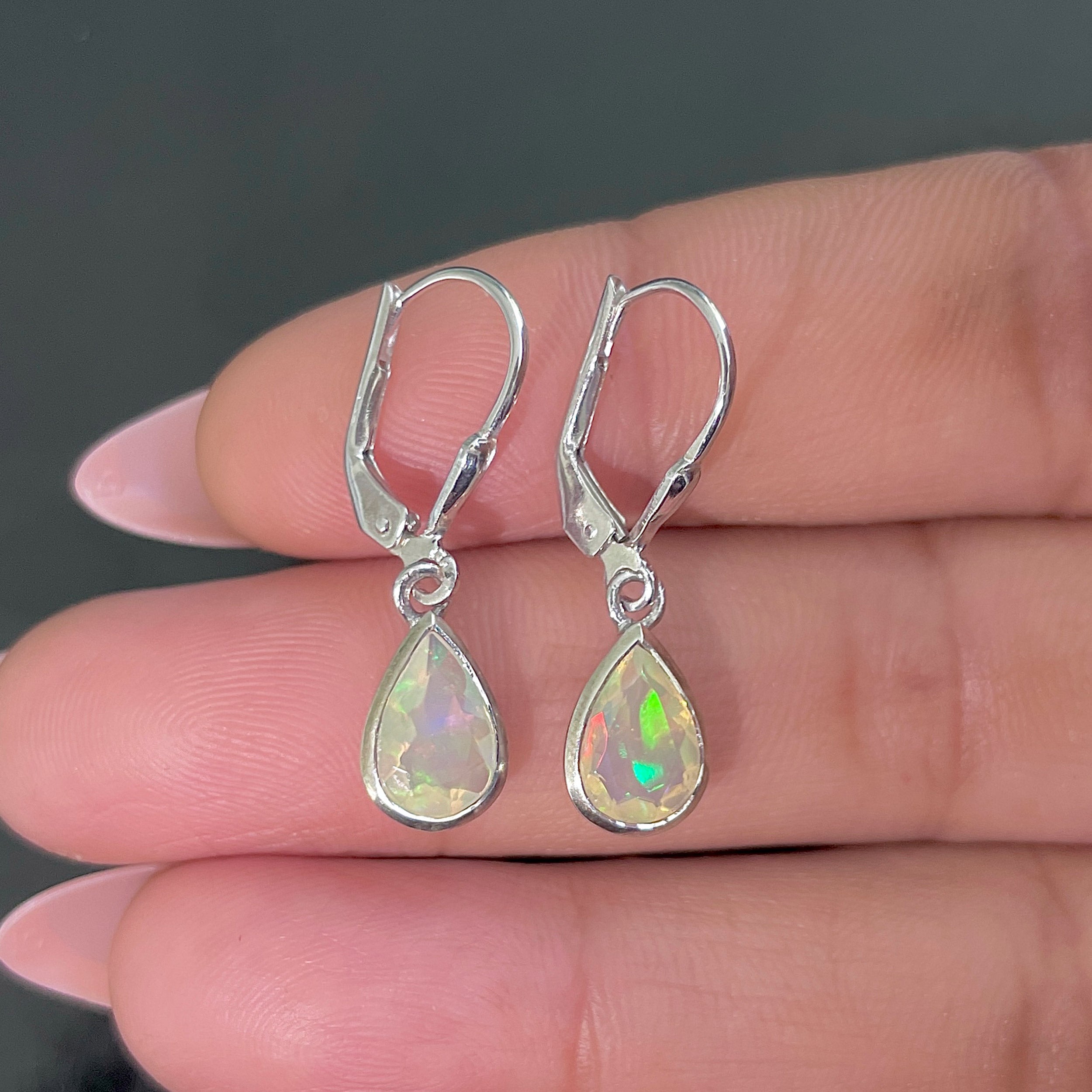 Opal Leverback Earring-(OPL-SE-679.)