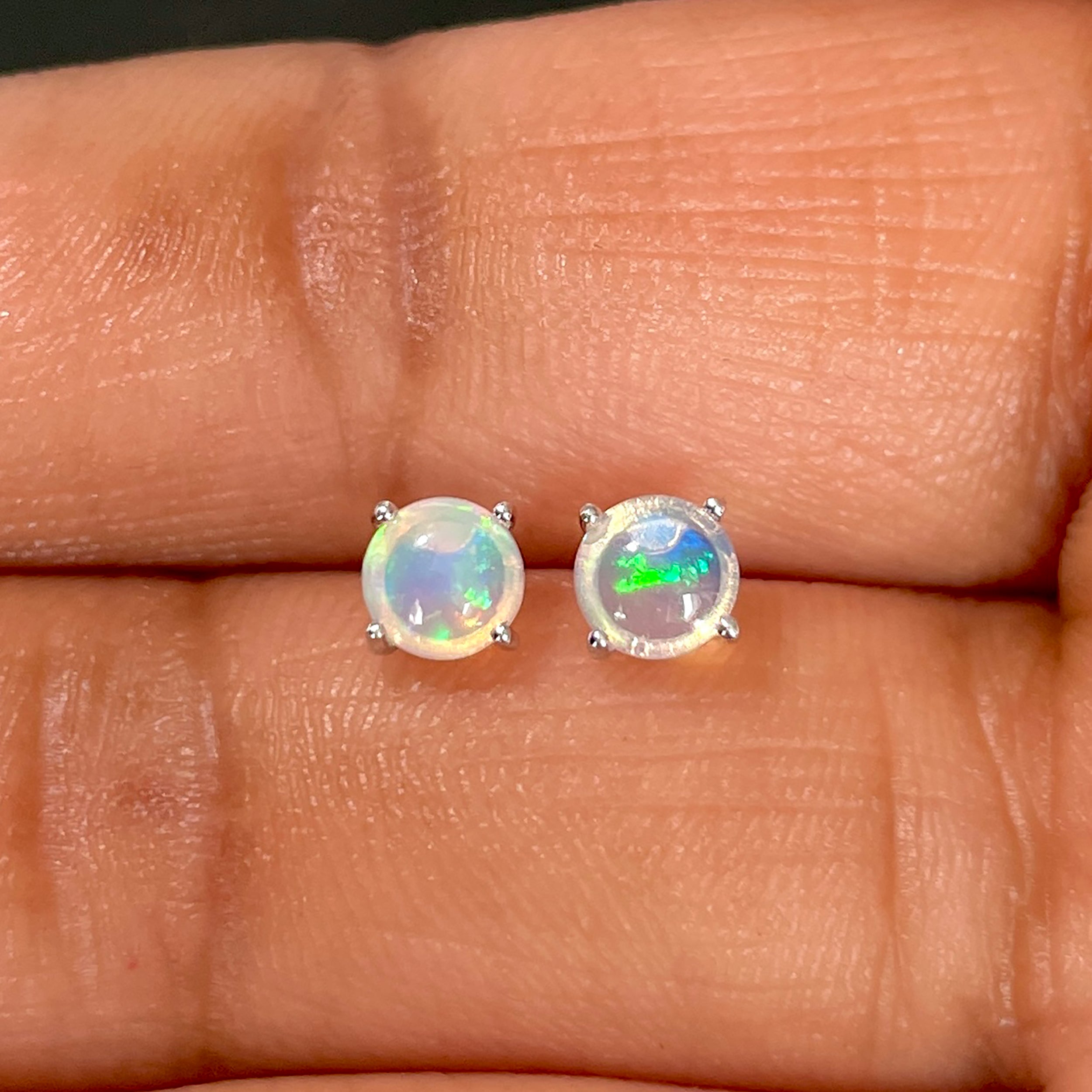 Opal Stud Earring-(OPL-SE-699.)