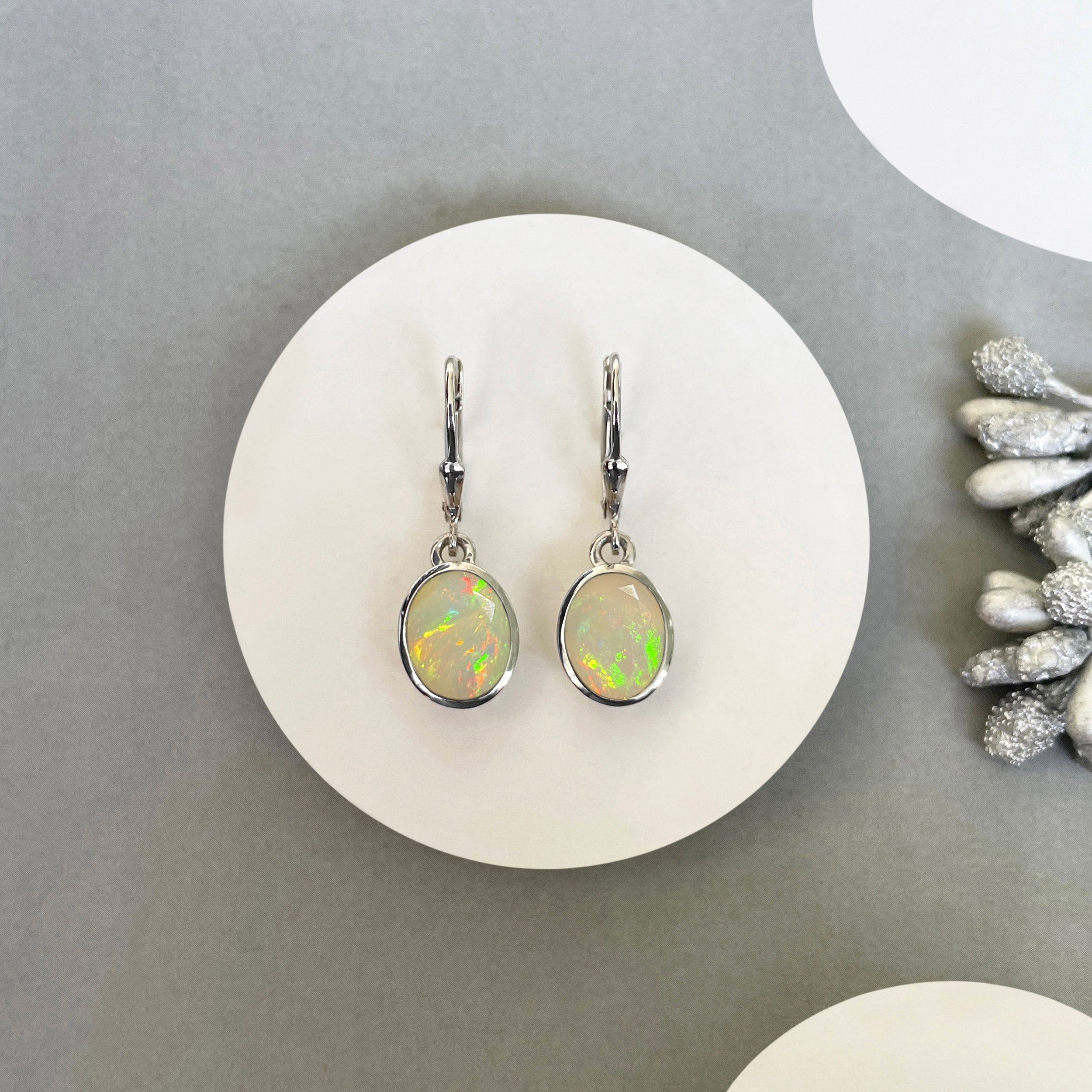 Opal Leverback Earring-(OPL-SE-713.)